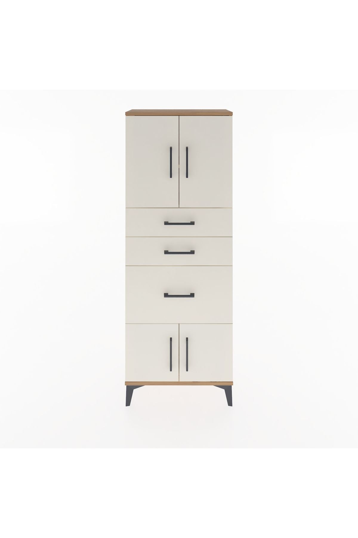 Arges Dolap 2 Raflı 3 Çekmeceli 4 Kapaklı 60x30x163 - S20M037V7A