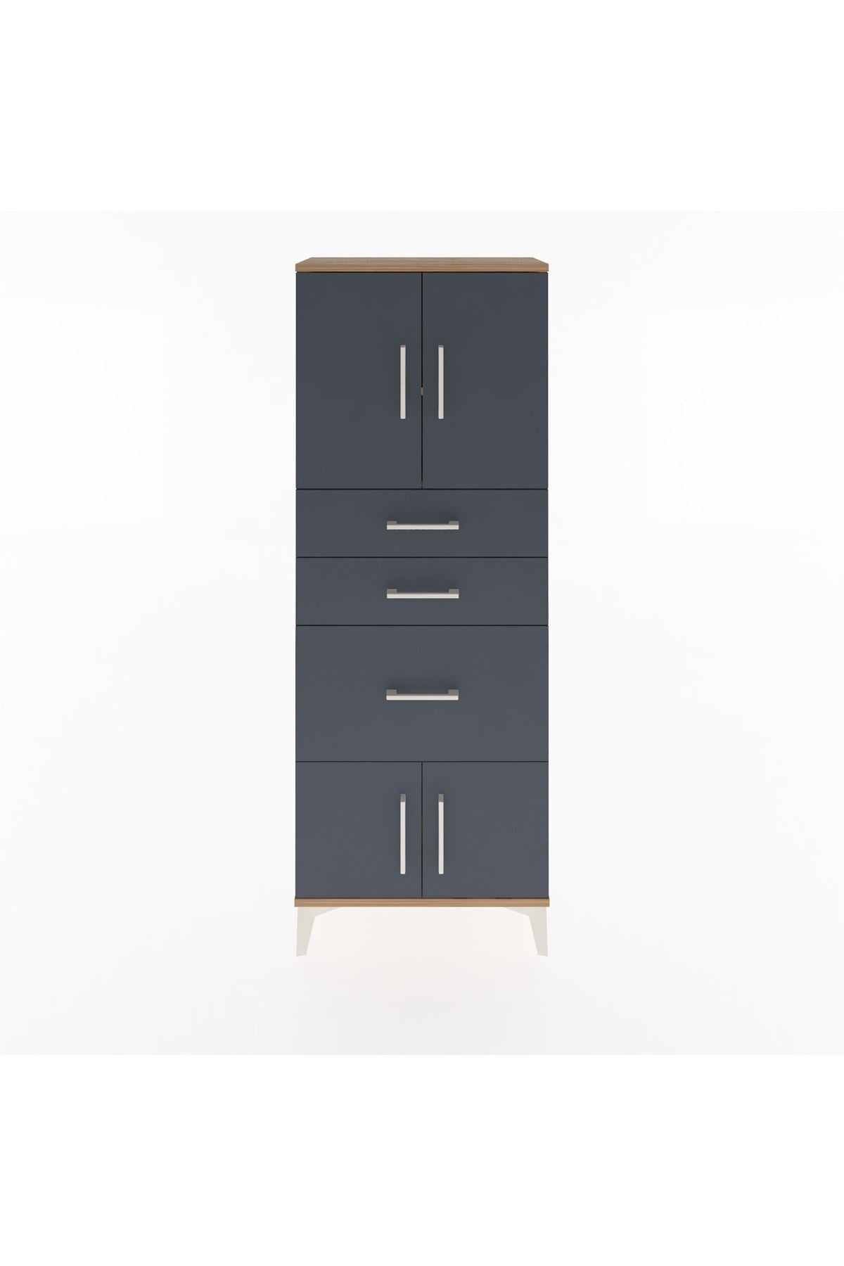 Arges Dolap 2 Raflı 3 Çekmeceli 4 Kapaklı 60x30x163 - S20M037V8A