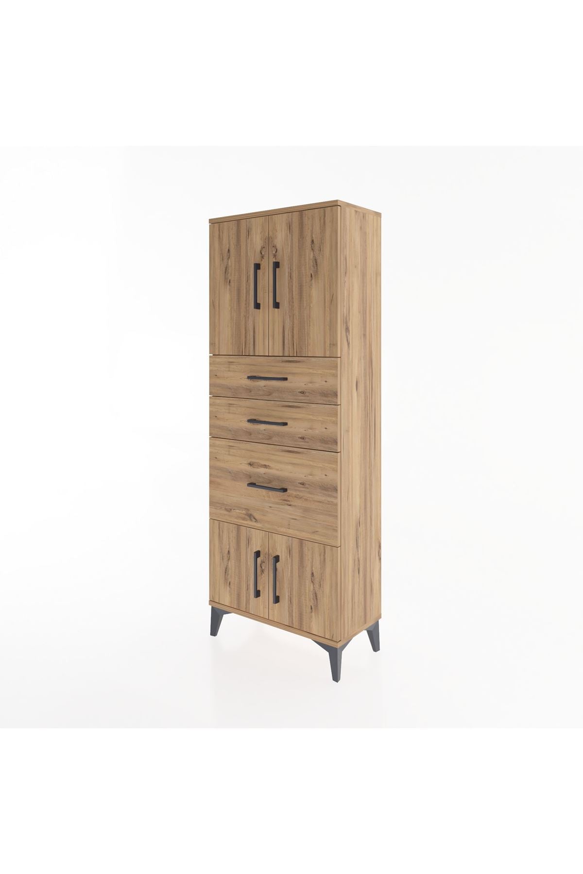 Arges Dolap 2 Raflı 3 Çekmeceli 4 Kapaklı 60x30x163 - S20M037V9A