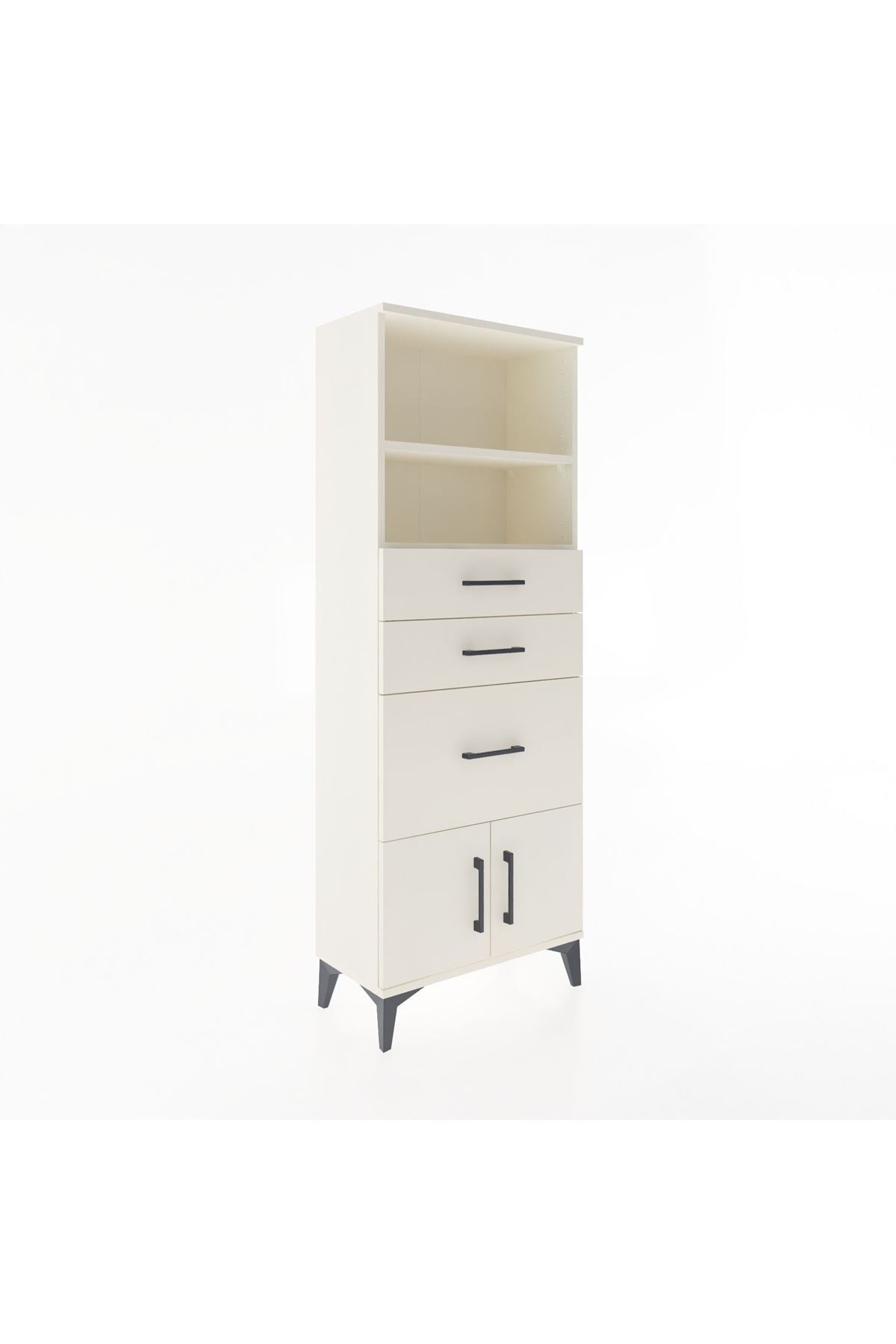 Arges Dolap 2 Raflı 3 Çekmeceli 2 Kapaklı 60x30x163 - S20M038V1A