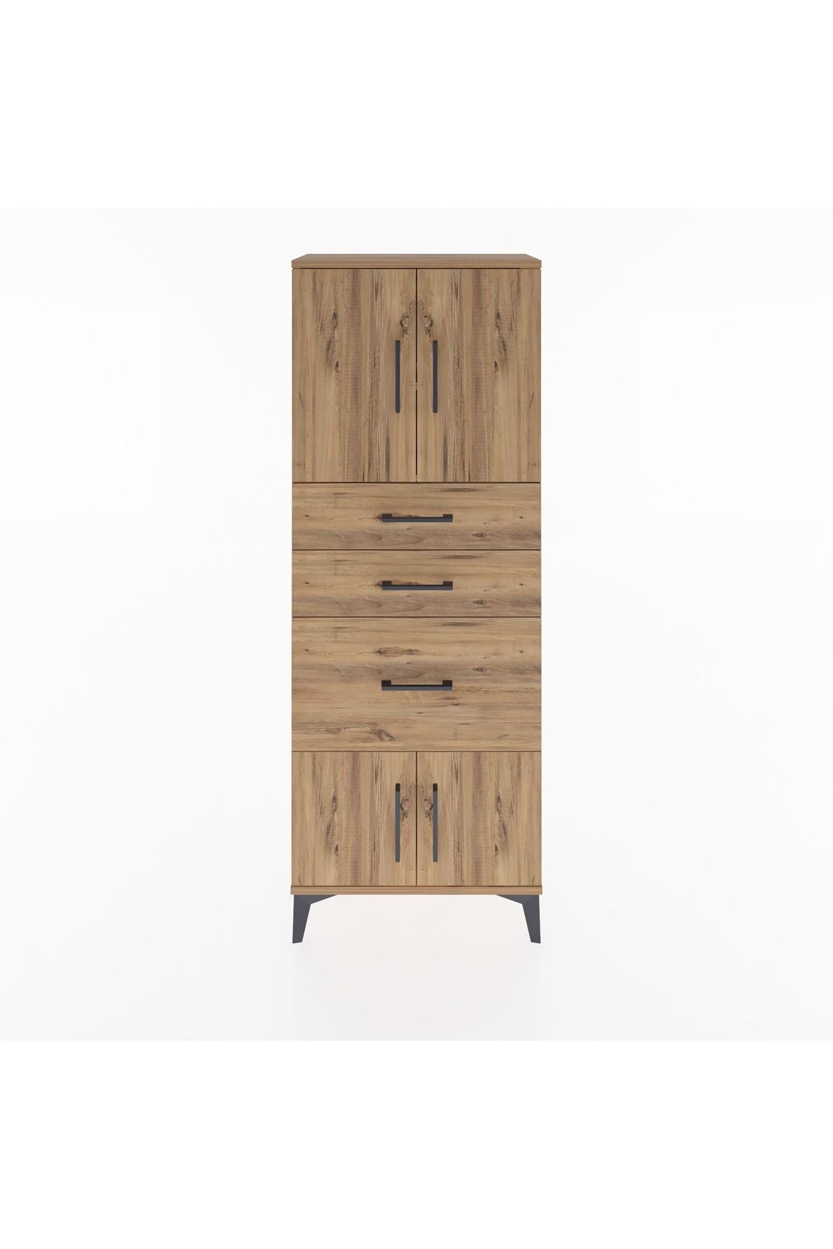 Arges Dolap 2 Raflı 3 Çekmeceli 4 Kapaklı 60x30x163 - S20M037V9A