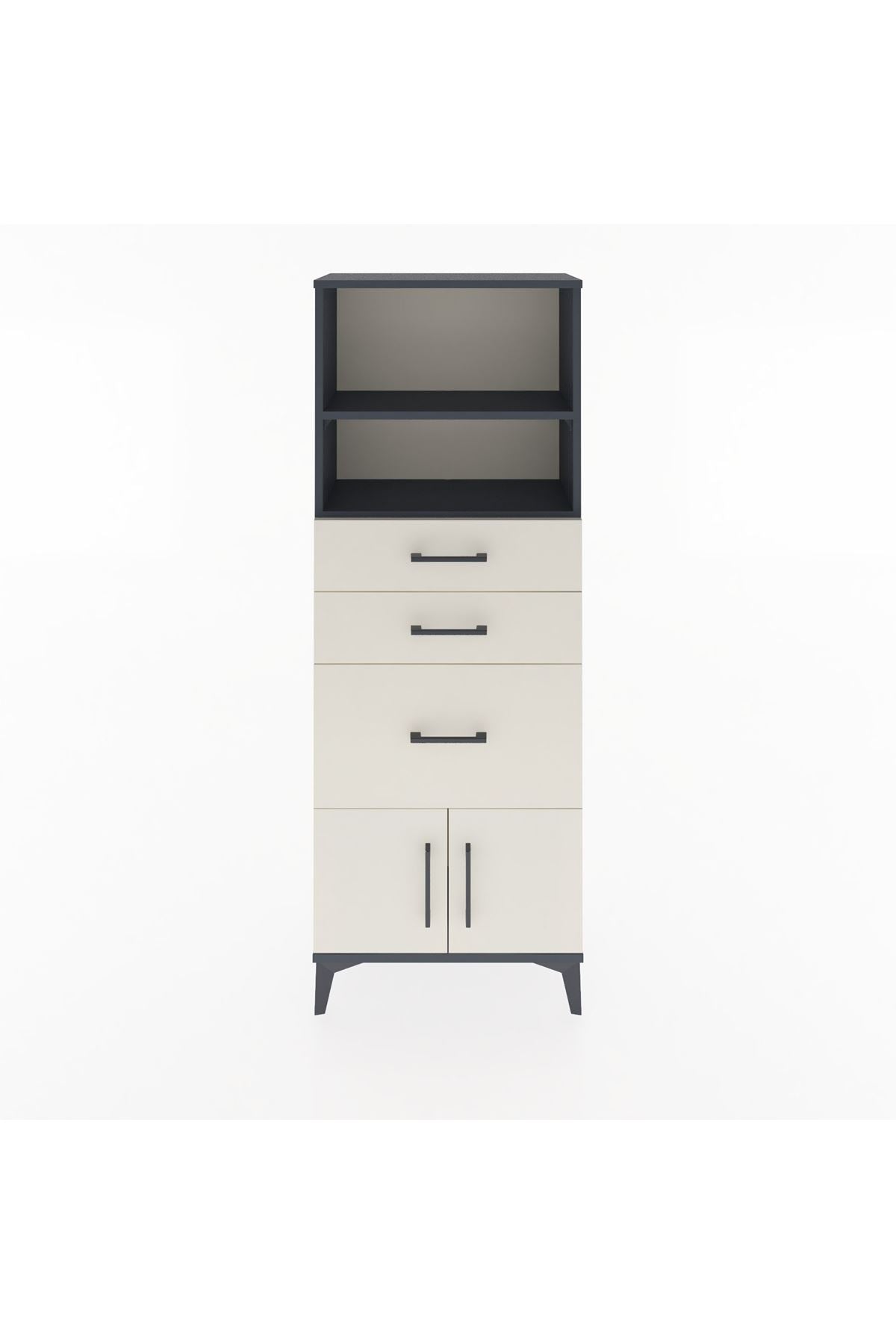 Arges Dolap 2 Raflı 3 Çekmeceli 2 Kapaklı 60x30x163 - S20M038V4A
