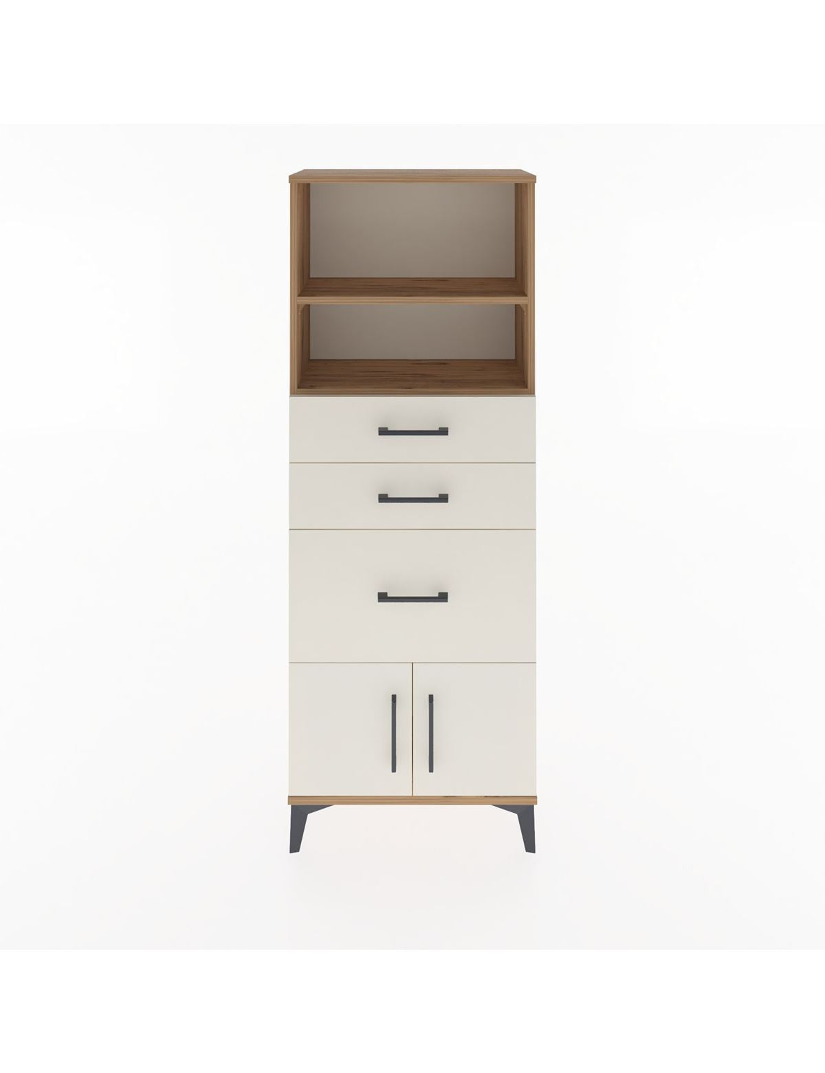 Arges Dolap 2 Raflı 3 Çekmeceli 2 Kapaklı 60x30x163 - S20M038V7A