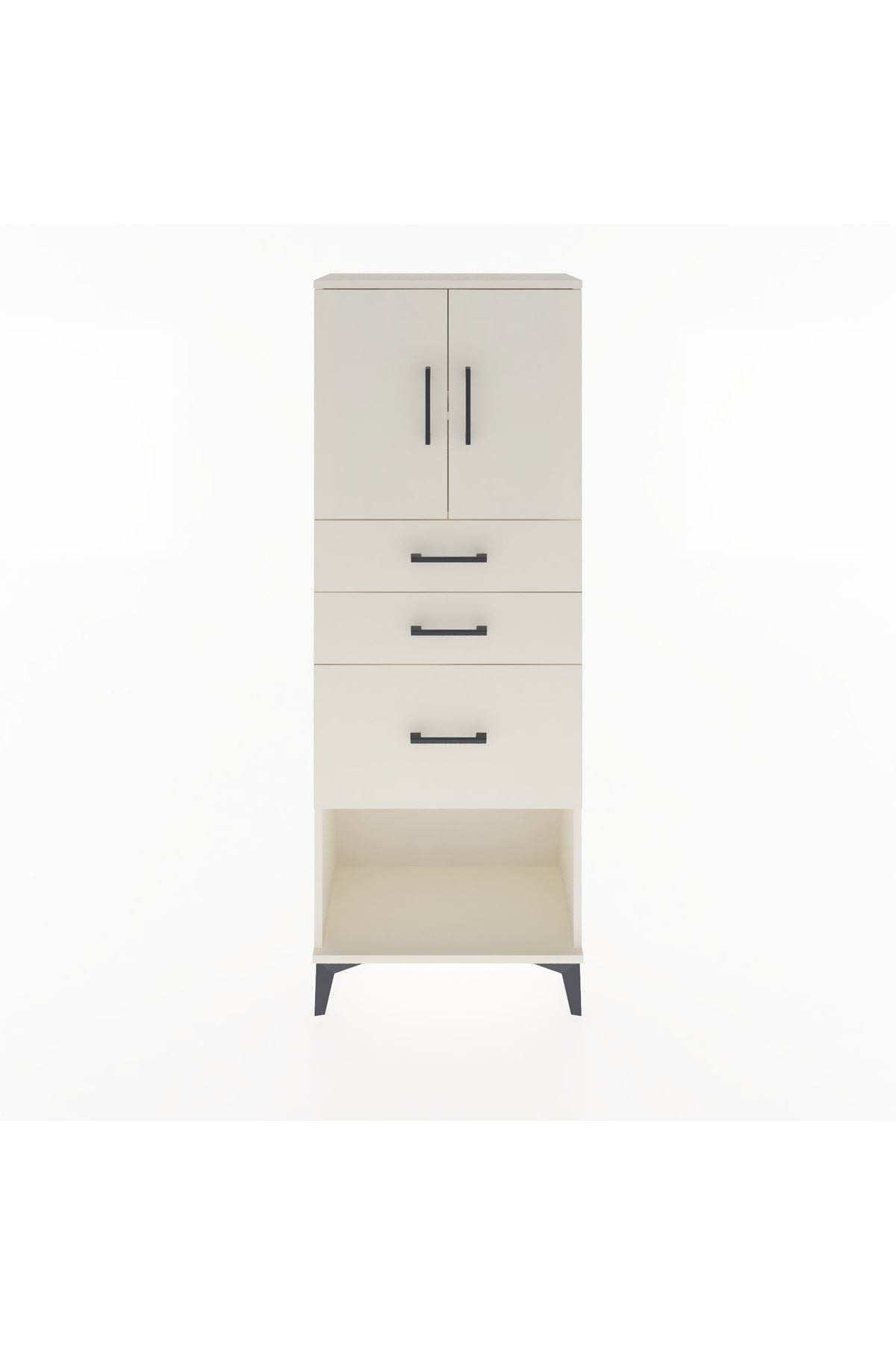 Arges Dolap 2 Raflı 3 Çekmeceli 2 Kapaklı 60x30x163 - S20M039V1A