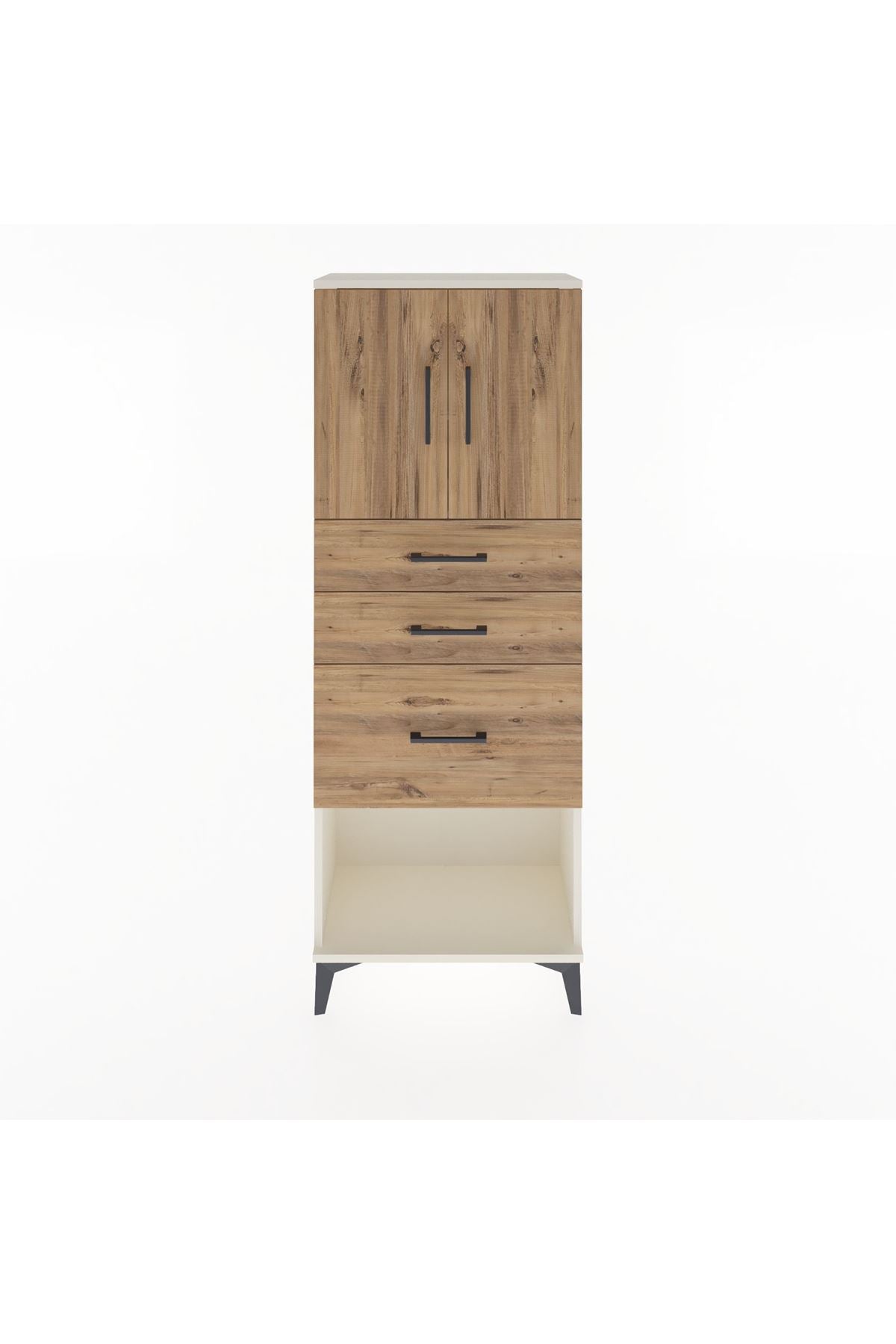 Arges Dolap 2 Raflı 3 Çekmeceli 2 Kapaklı 60x30x163 - S20M039V3A