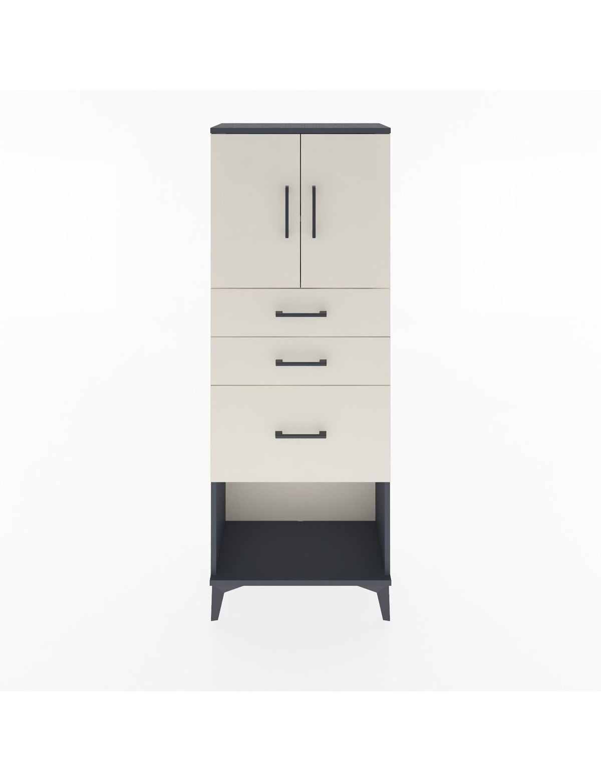 Arges Dolap 2 Raflı 3 Çekmeceli 2 Kapaklı 60x30x163 - S20M039V4A