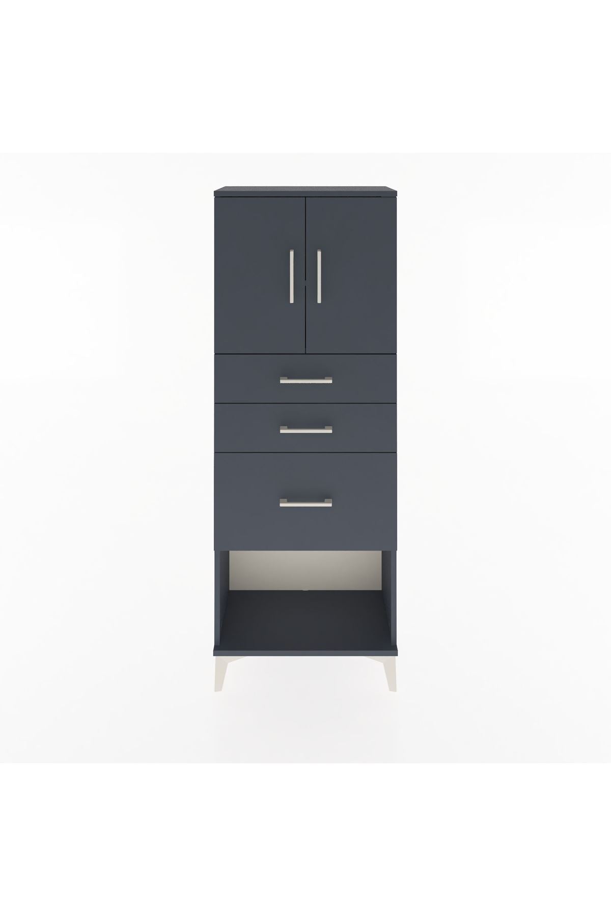 Arges Dolap 2 Raflı 3 Çekmeceli 2 Kapaklı 60x30x163 - S20M039V5A
