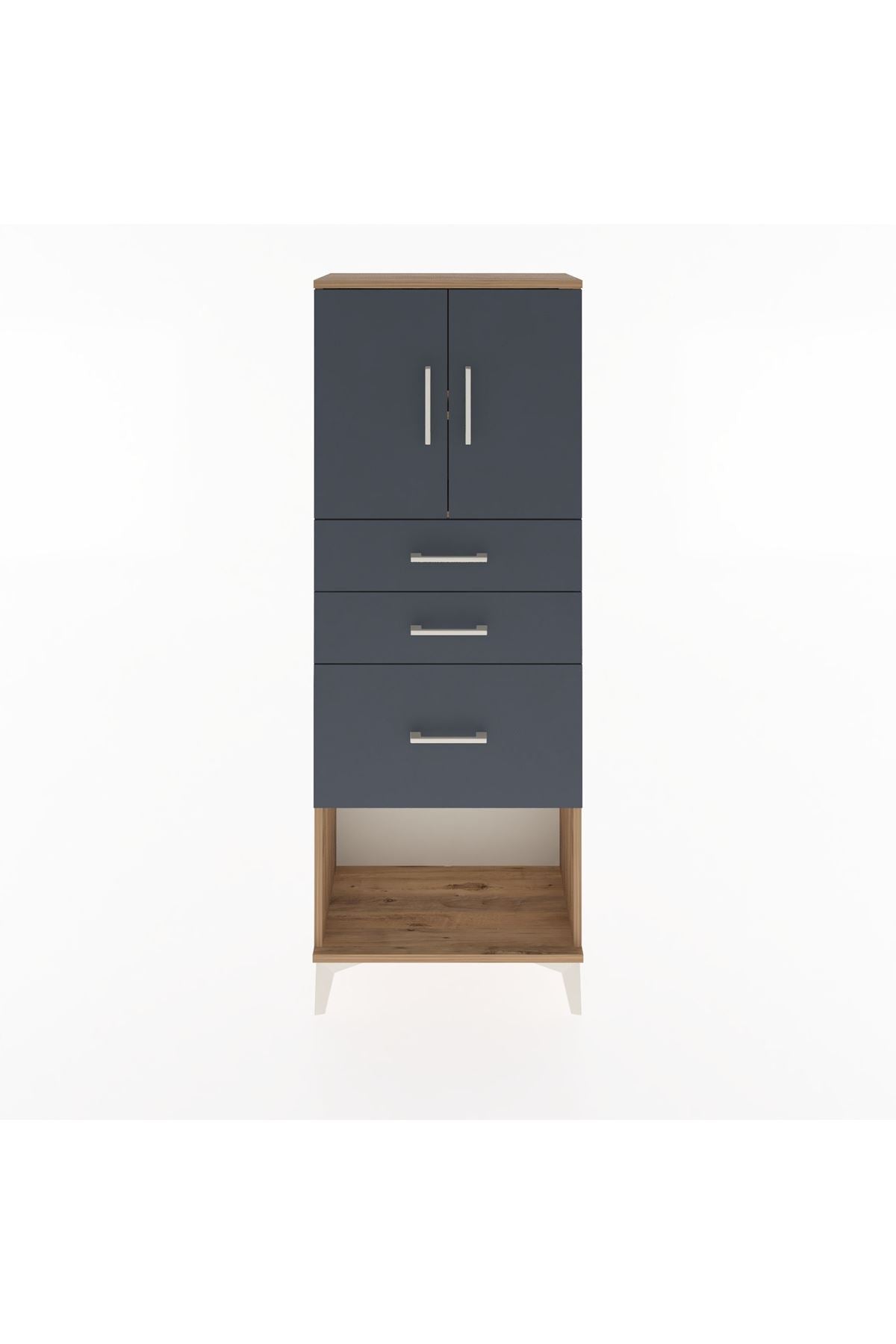 Arges Dolap 2 Raflı 3 Çekmeceli 2 Kapaklı 60x30x163 - S20M039V8A