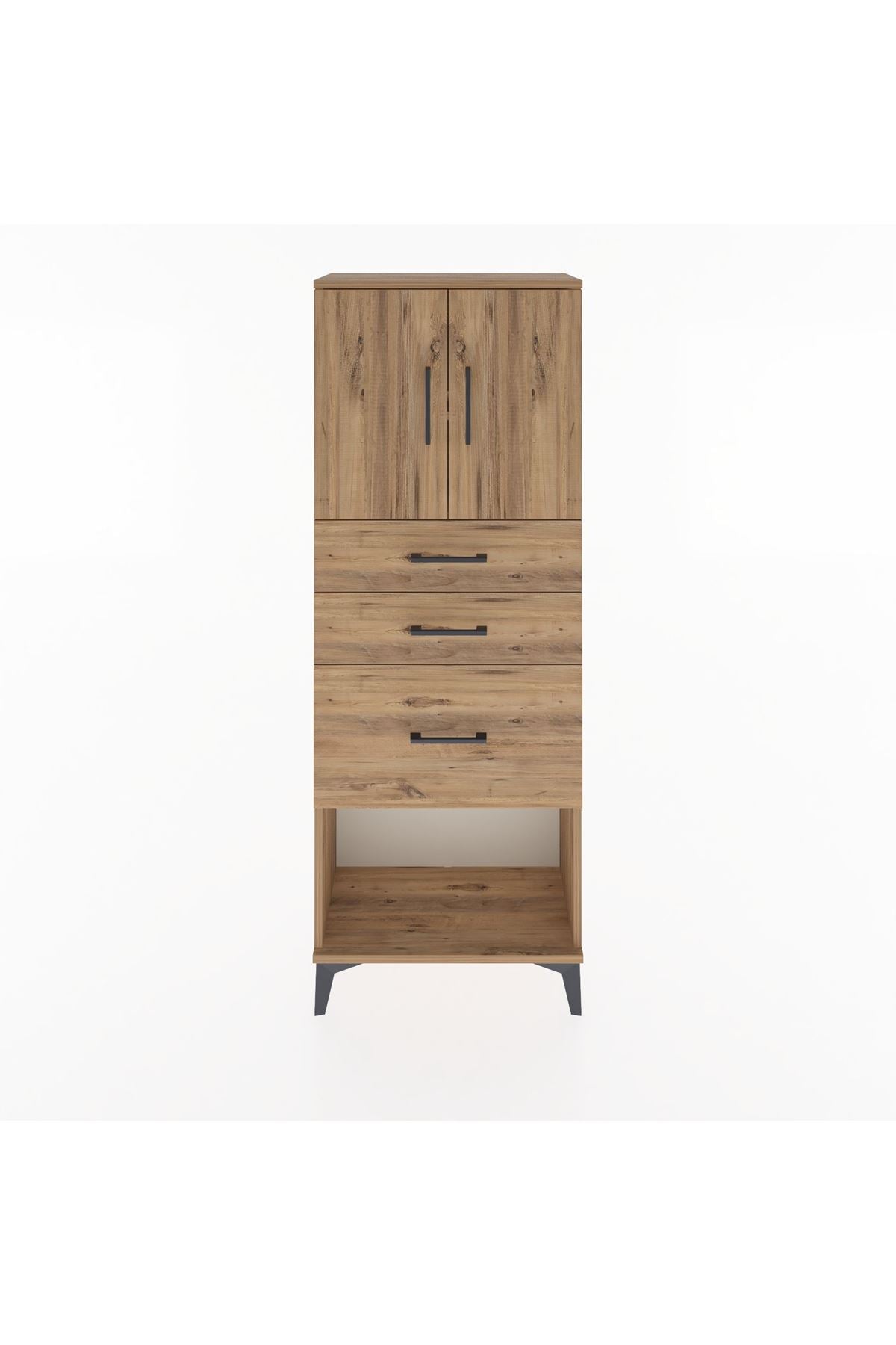 Arges Dolap 2 Raflı 3 Çekmeceli 2 Kapaklı 60x30x163 - S20M039V9A