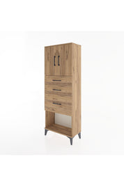Arges Dolap 2 Raflı 3 Çekmeceli 2 Kapaklı 60x30x163 - S20M039V9A