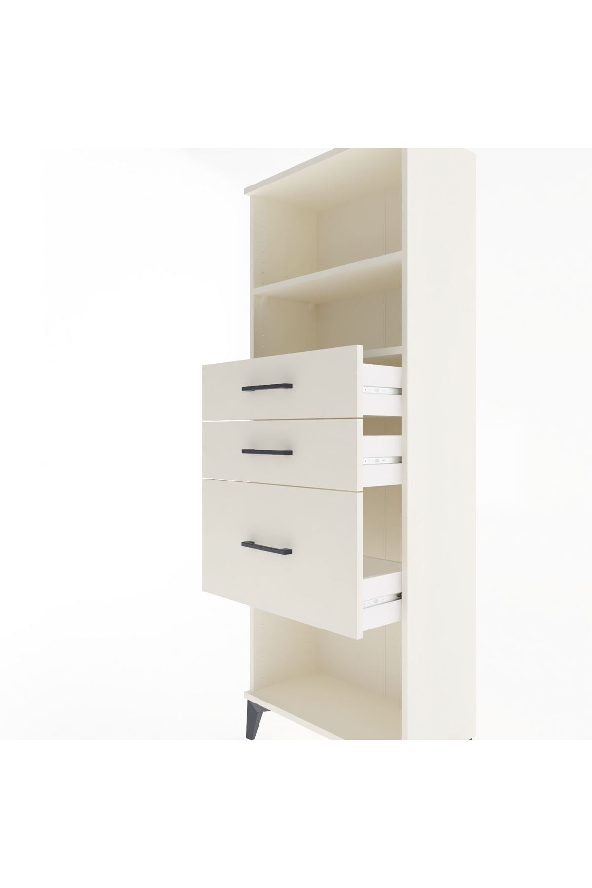 Arges Dolap 2 Raflı 3 Çekmeceli 60x30x163 - S20M040V1A