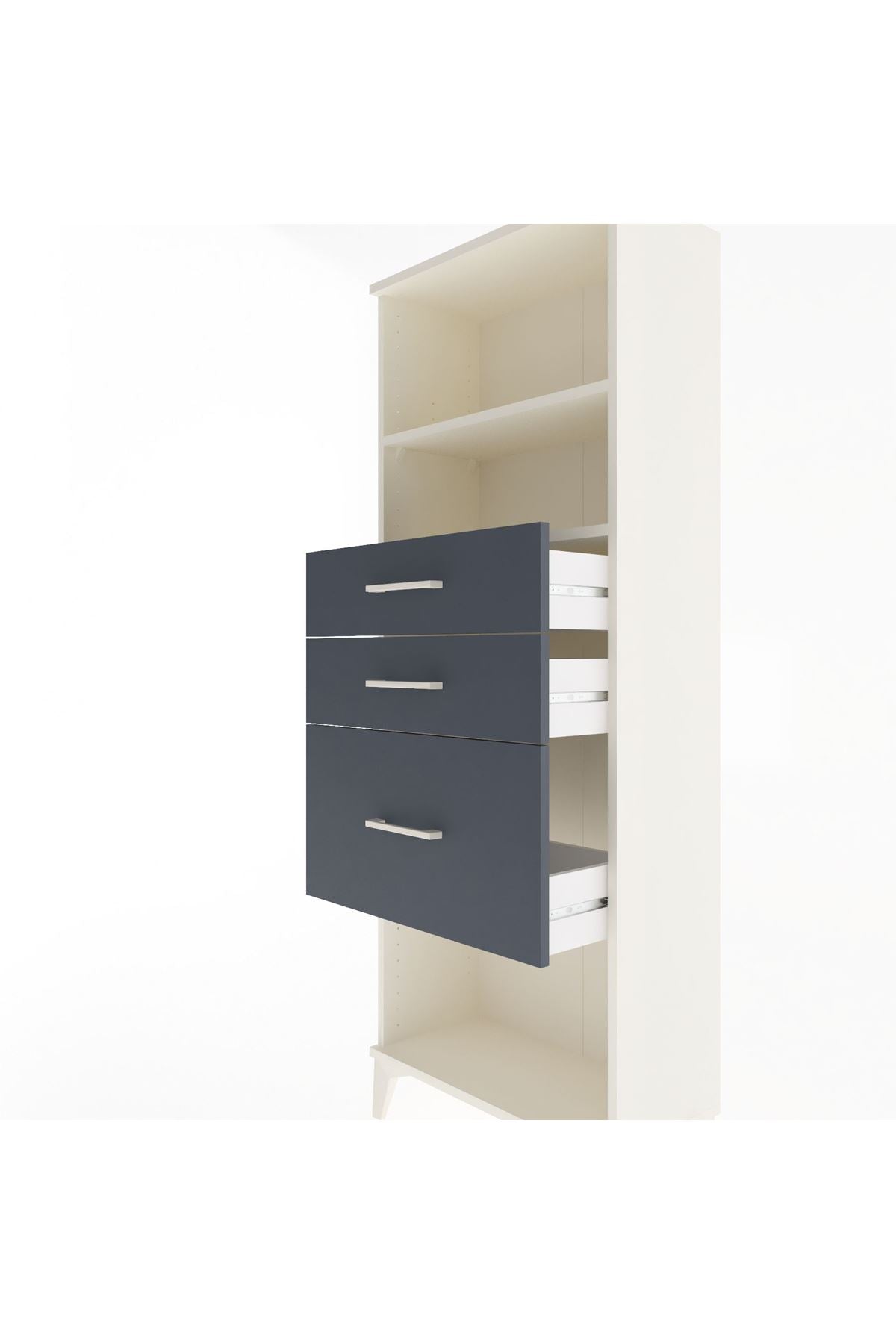 Arges Dolap 2 Raflı 3 Çekmeceli 60x30x163 - S20M040V2A