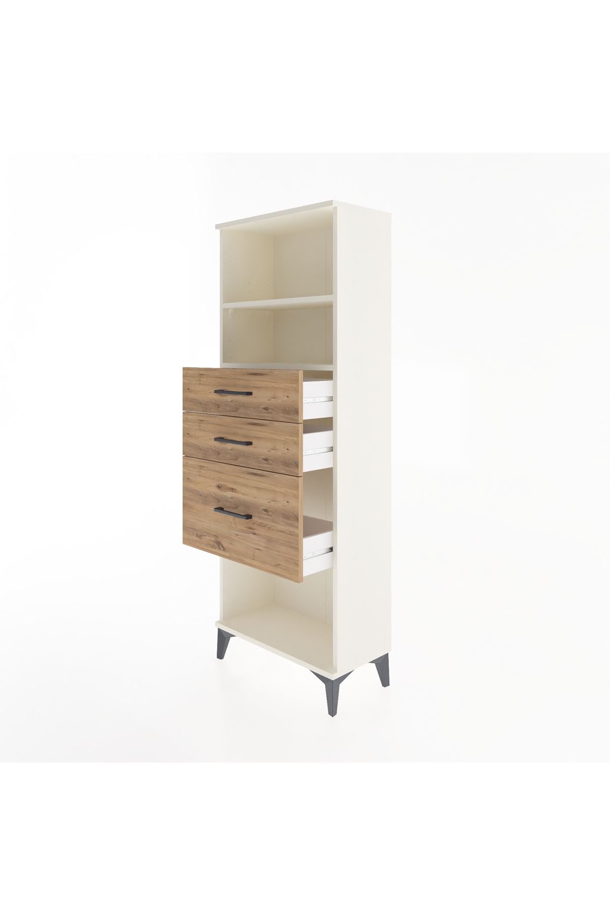 Arges Dolap 2 Raflı 3 Çekmeceli 60x30x163 - S20M040V3A