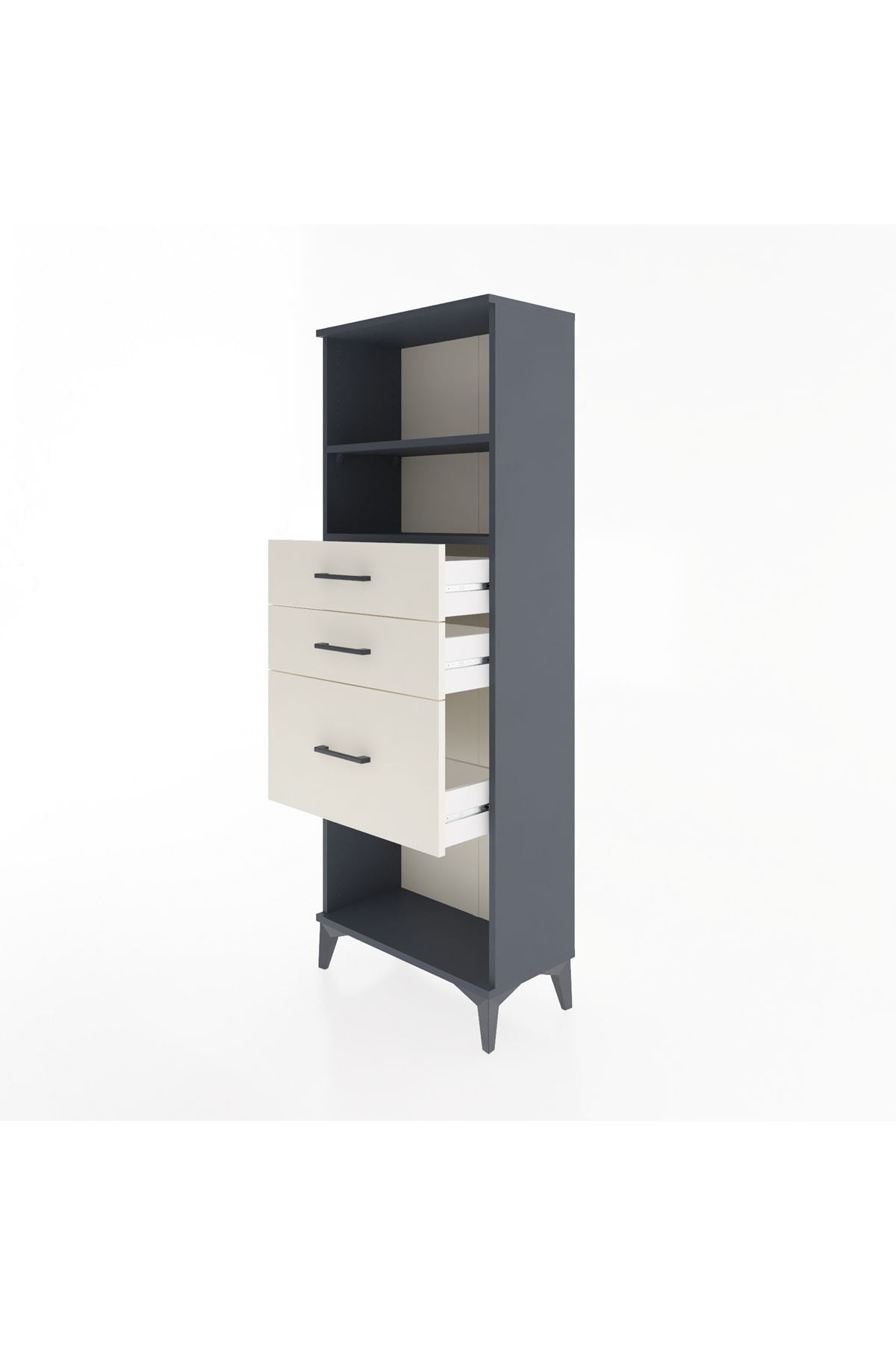 Arges Dolap 2 Raflı 3 Çekmeceli 60x30x163 - S20M040V4A
