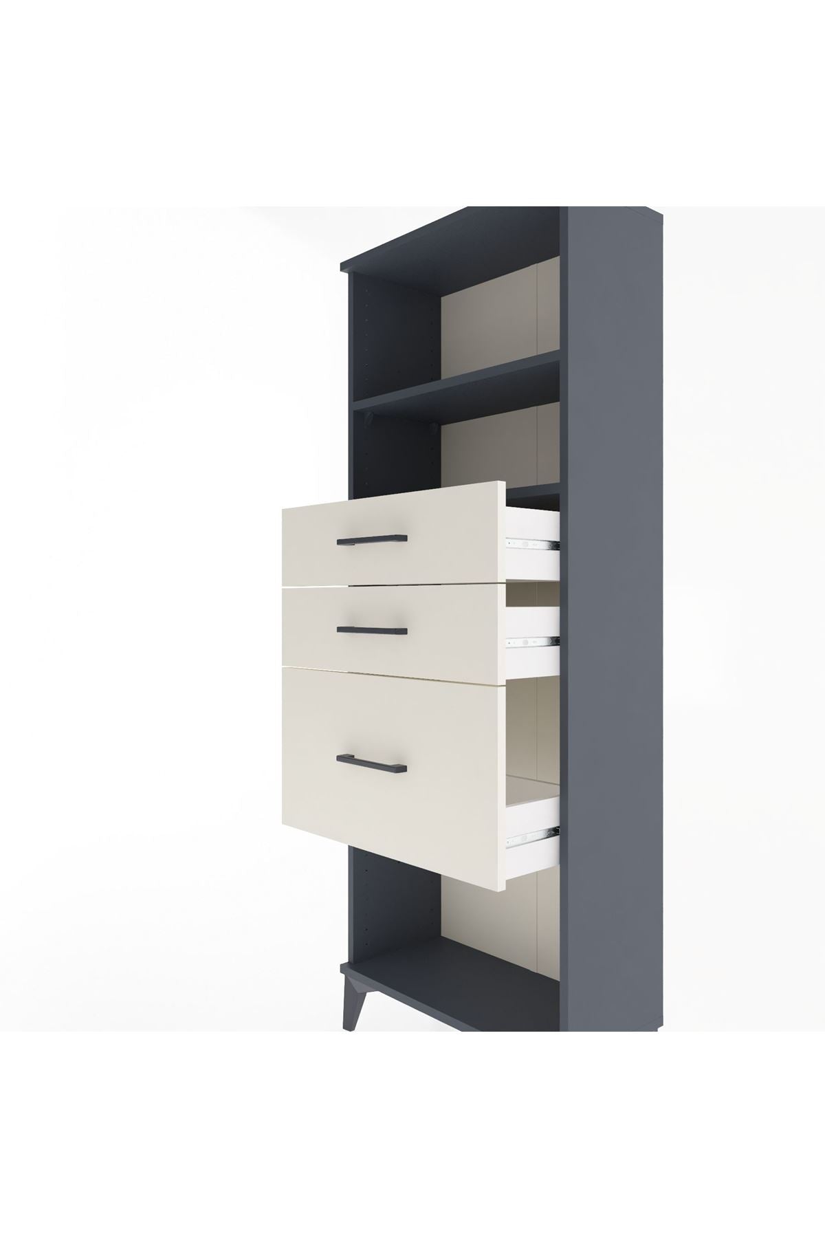 Arges Dolap 2 Raflı 3 Çekmeceli 60x30x163 - S20M040V4A