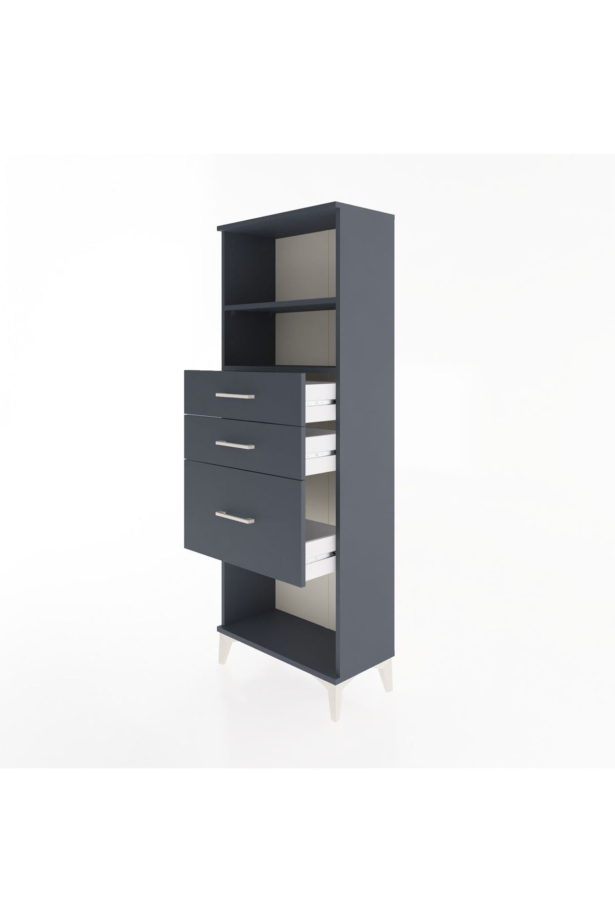 Arges Dolap 2 Raflı 3 Çekmeceli 60x30x163 - S20M040V5A