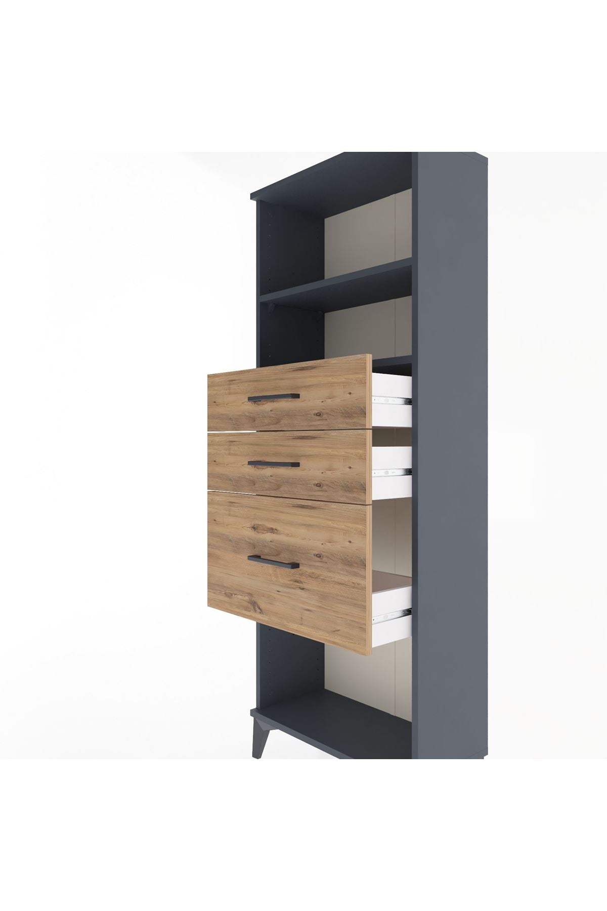 Arges Dolap 2 Raflı 3 Çekmeceli 60x30x163 - S20M040V6A