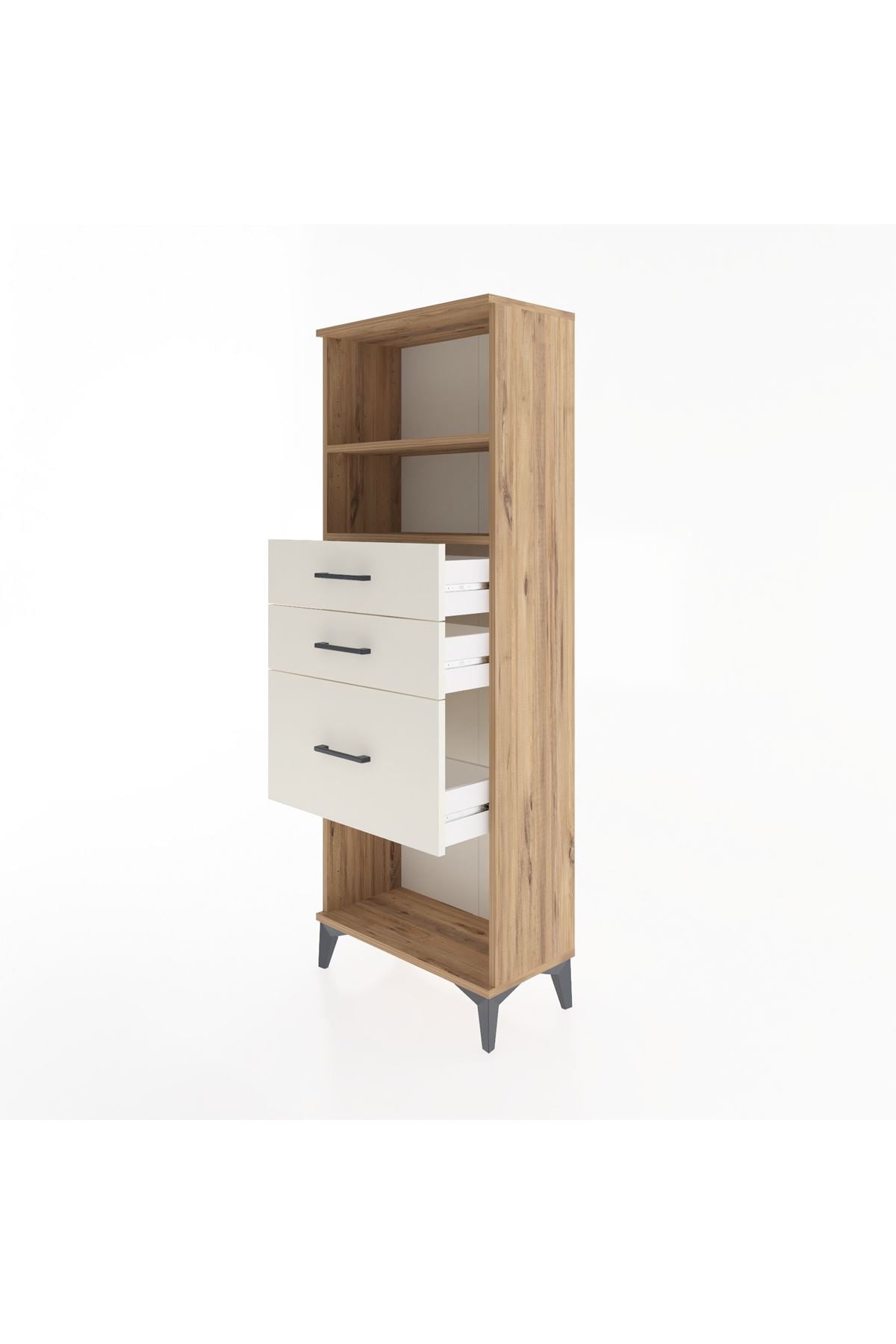 Arges Dolap 2 Raflı 3 Çekmeceli 60x30x163 - S20M040V7A
