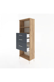 Arges Dolap 2 Raflı 3 Çekmeceli 60x30x163 - S20M040V8A
