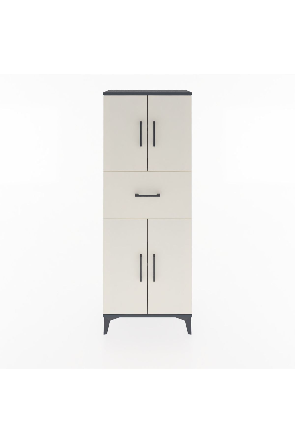 Arges Dolap 2 Raflı Tek Çekmeceli 4 Kapaklı 60x30x163 - S20M041V4A