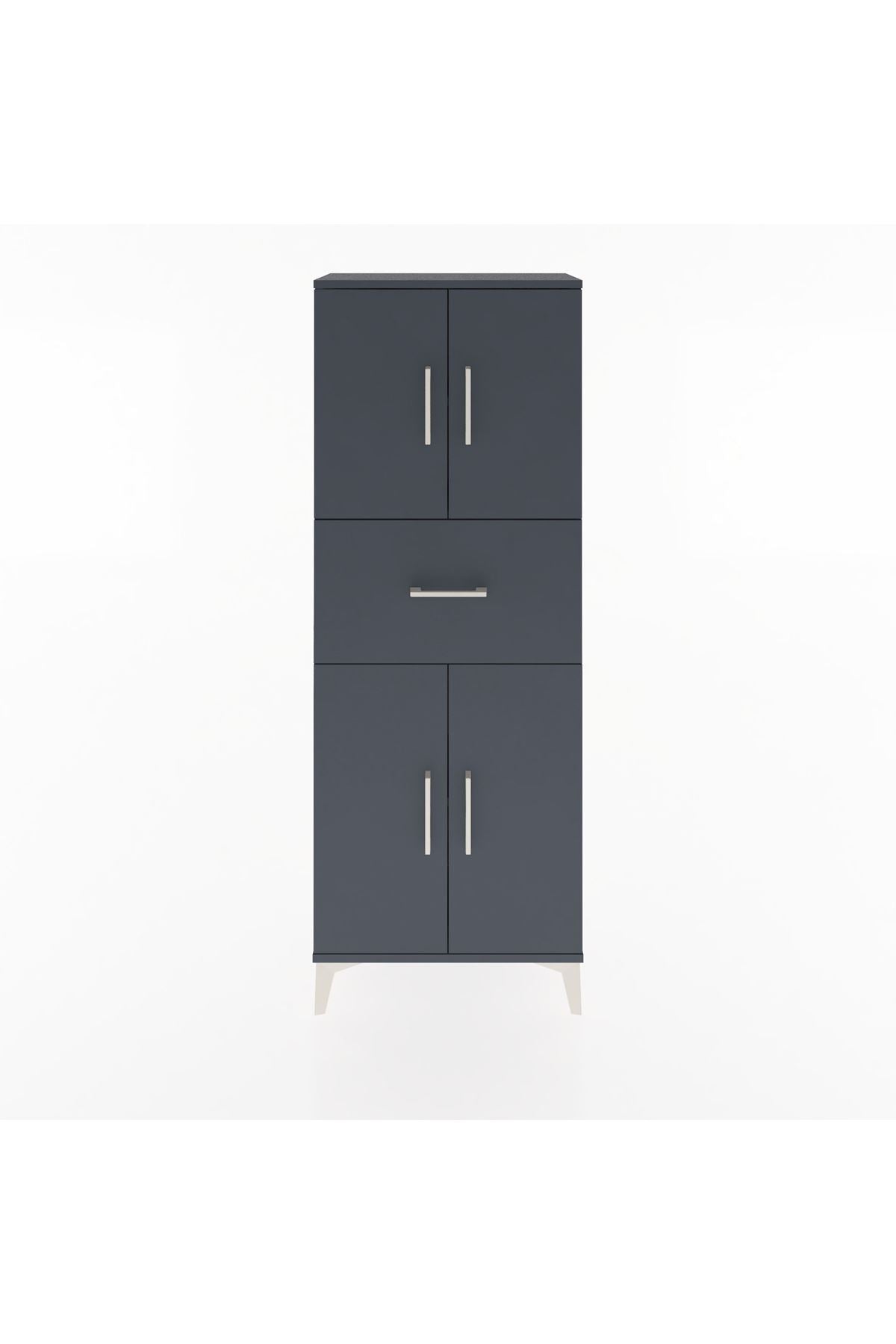 Arges Dolap 2 Raflı Tek Çekmeceli 4 Kapaklı 60x30x163 - S20M041V5A