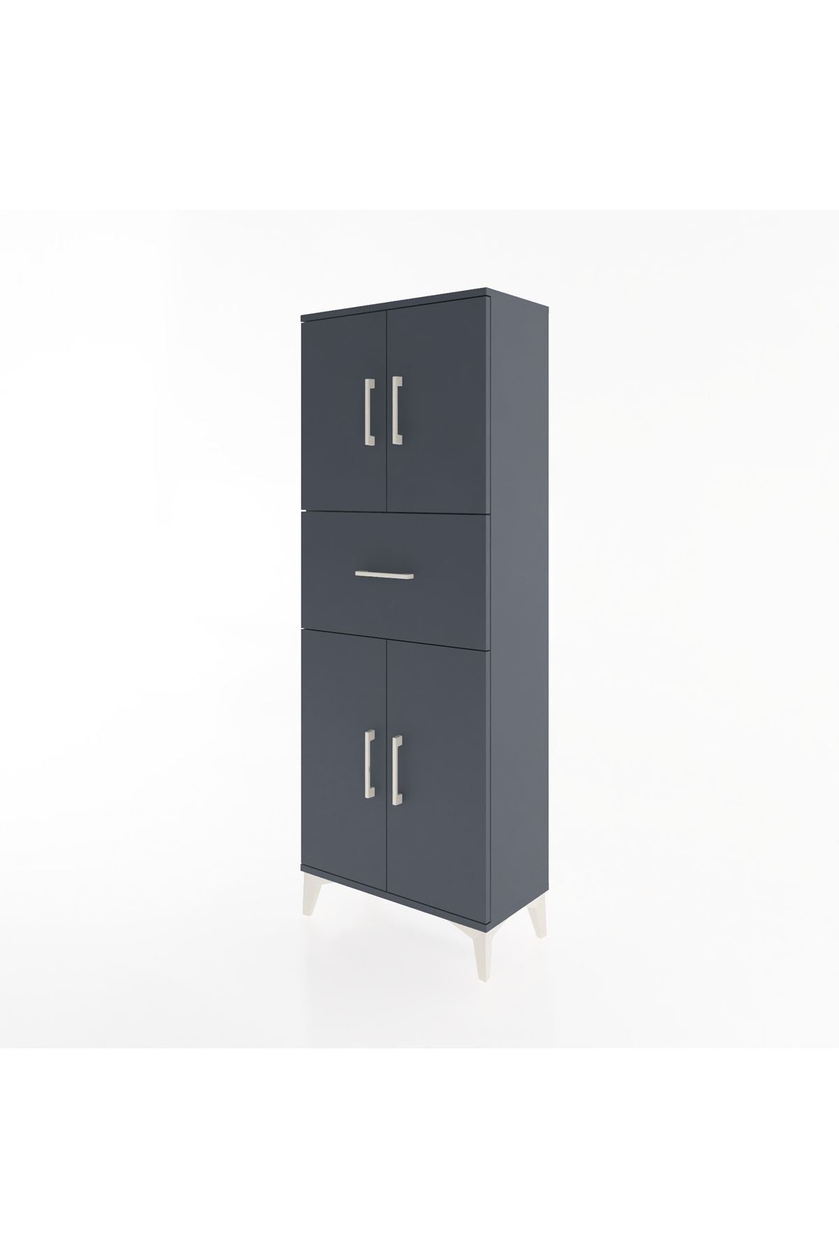 Arges Dolap 2 Raflı Tek Çekmeceli 4 Kapaklı 60x30x163 - S20M041V5A