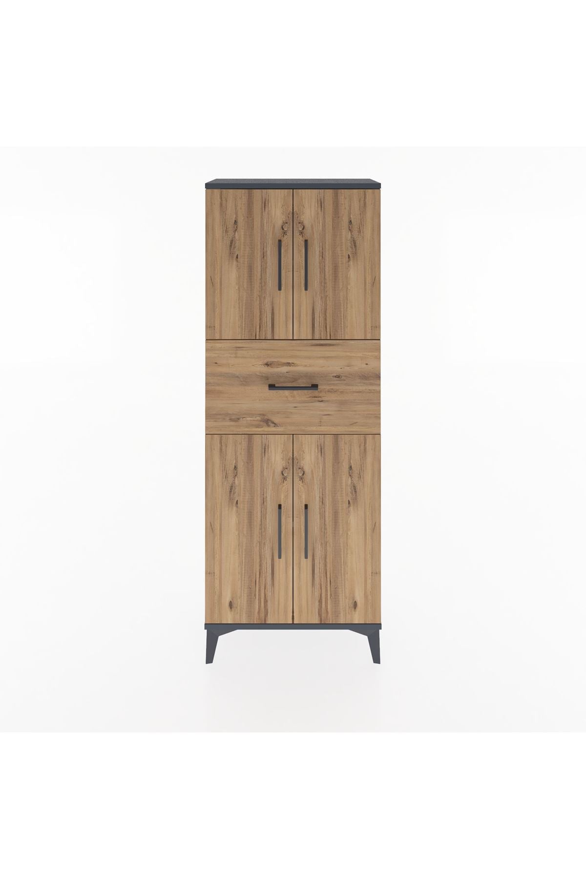 Arges Dolap 2 Raflı Tek Çekmeceli 4 Kapaklı 60x30x163 - S20M041V6A