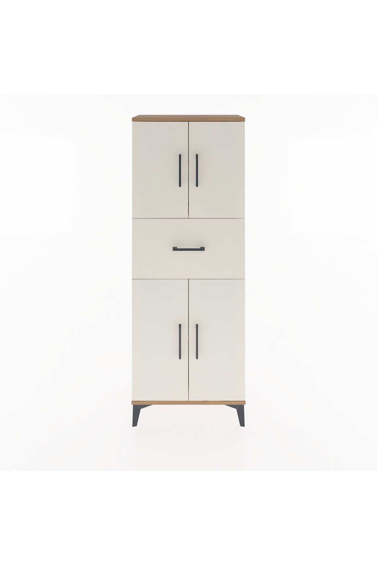 Arges Dolap 2 Raflı Tek Çekmeceli 4 Kapaklı 60x30x163 - S20M041V7A