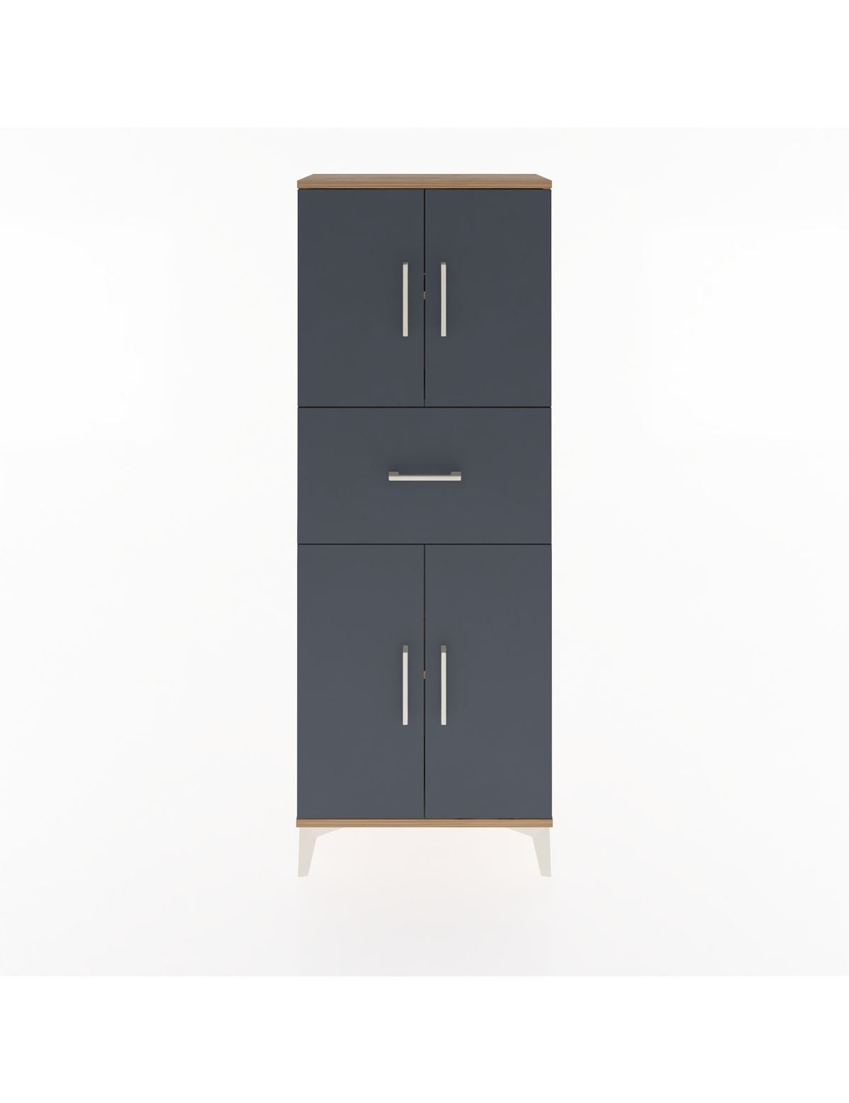 Arges Dolap 2 Raflı Tek Çekmeceli 4 Kapaklı 60x30x163 - S20M041V8A