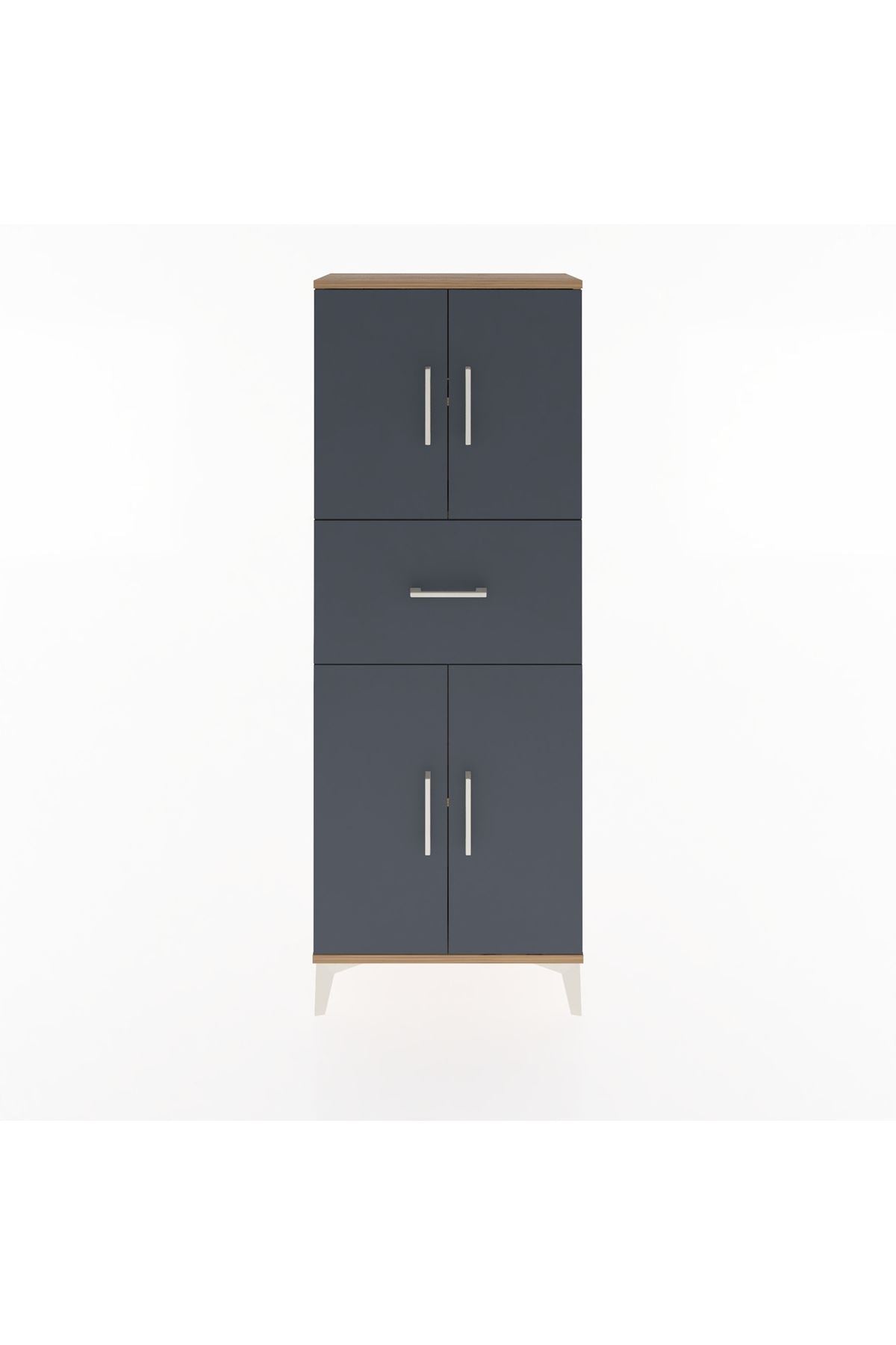 Arges Dolap 2 Raflı Tek Çekmeceli 4 Kapaklı 60x30x163 - S20M041V8A