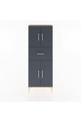 Arges Dolap 2 Raflı Tek Çekmeceli 4 Kapaklı 60x30x163
