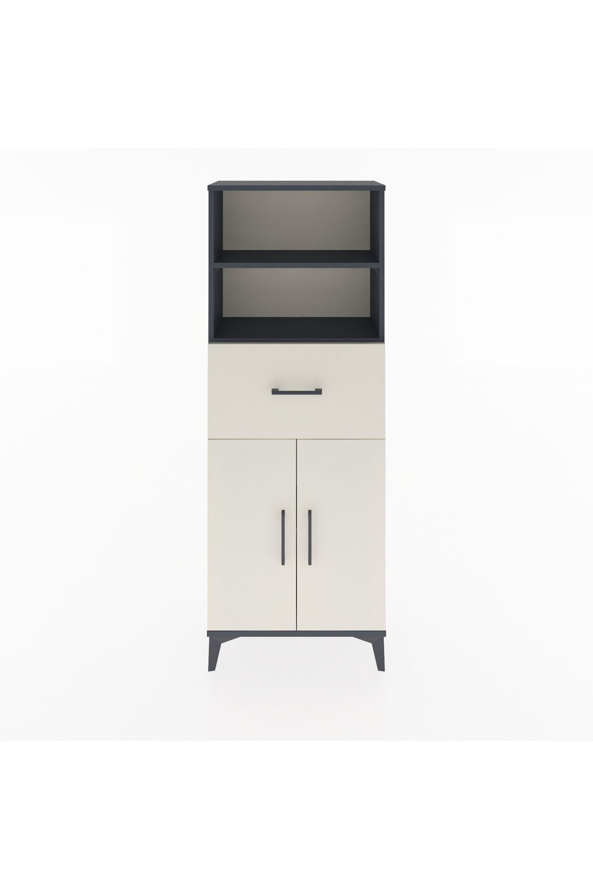 Arges Dolap 3 Raflı Tek Çekmeceli 2 Kapaklı 60x30x163 - S20M042V4A