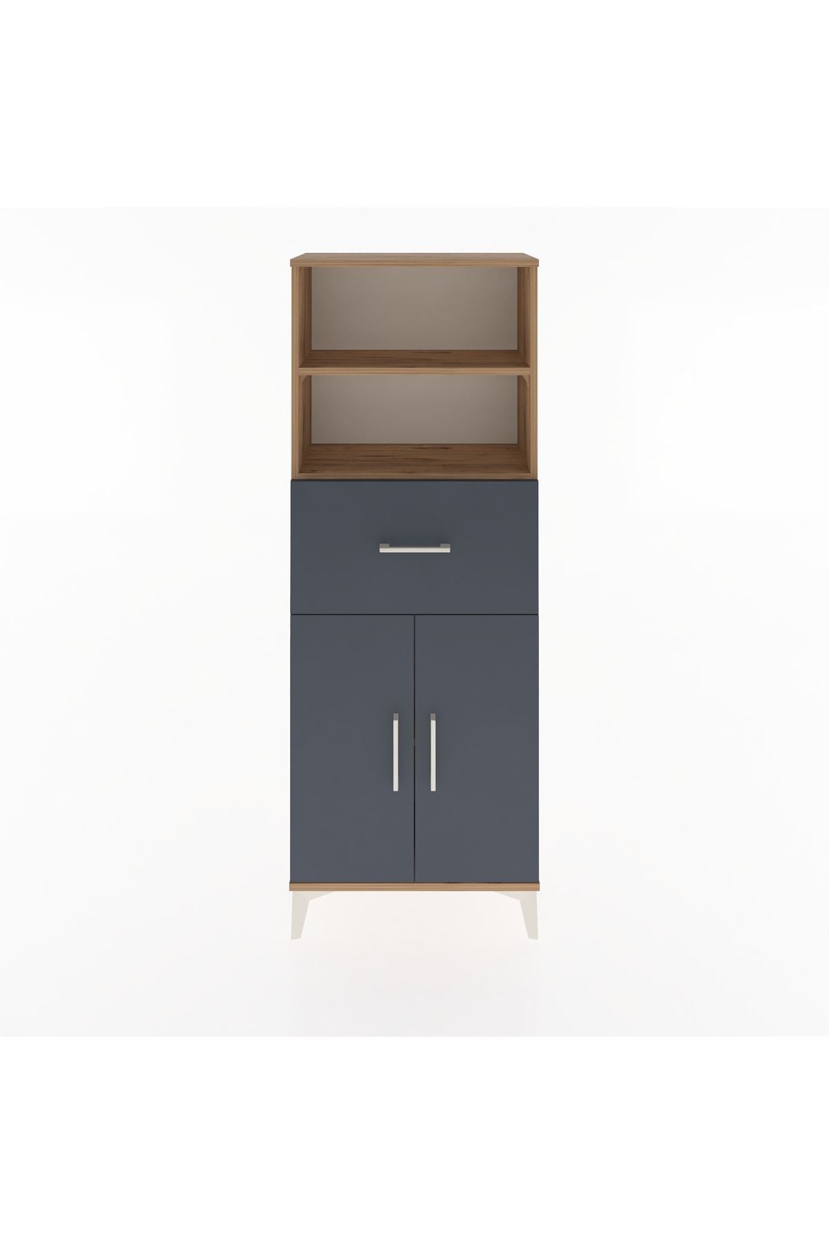 Arges Dolap 3 Raflı Tek Çekmeceli 2 Kapaklı 60x30x163 - S20M042V8A