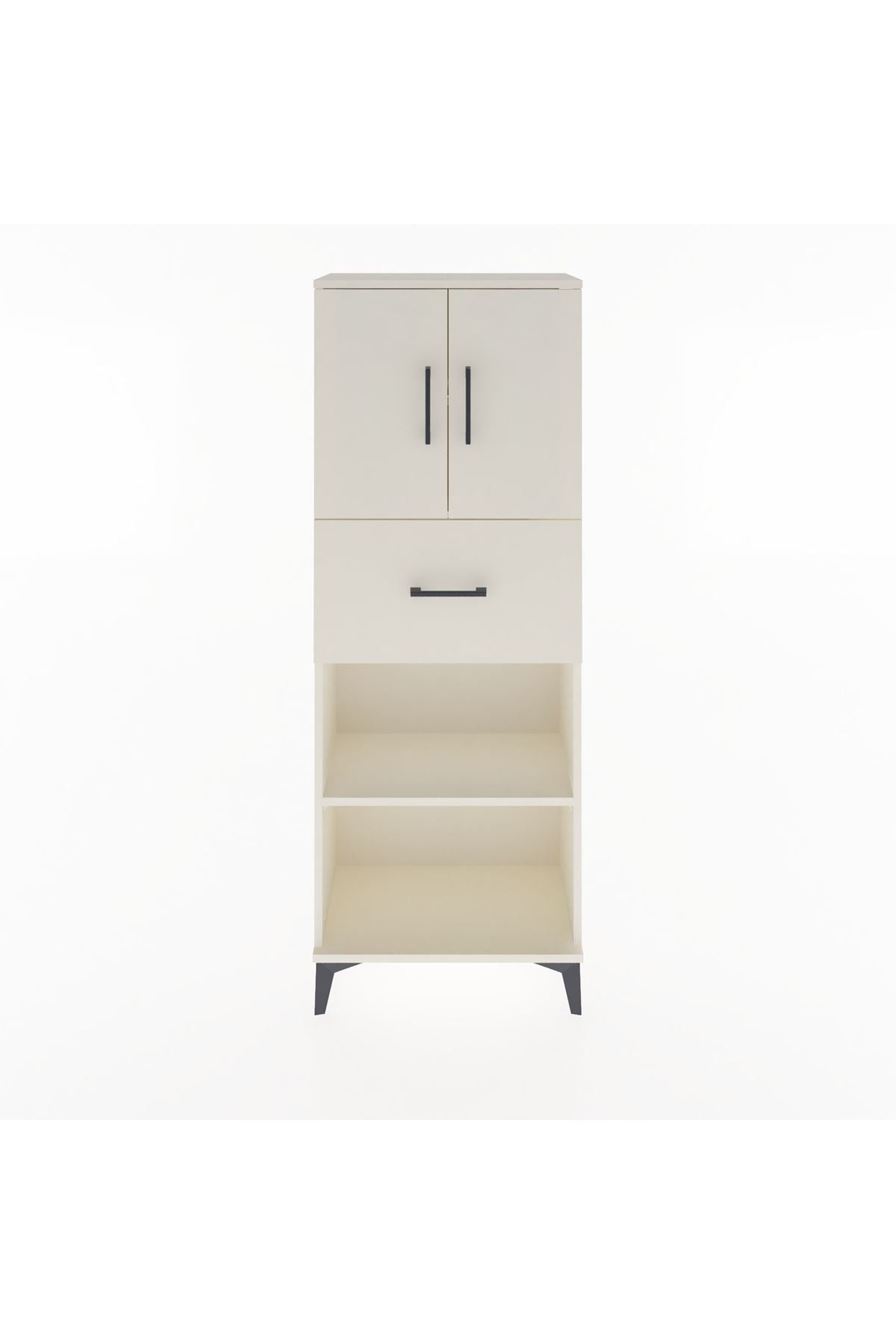 Arges Dolap 3 Raflı Tek Çekmeceli 2 Kapaklı 60x30x163 - S20M043V1A