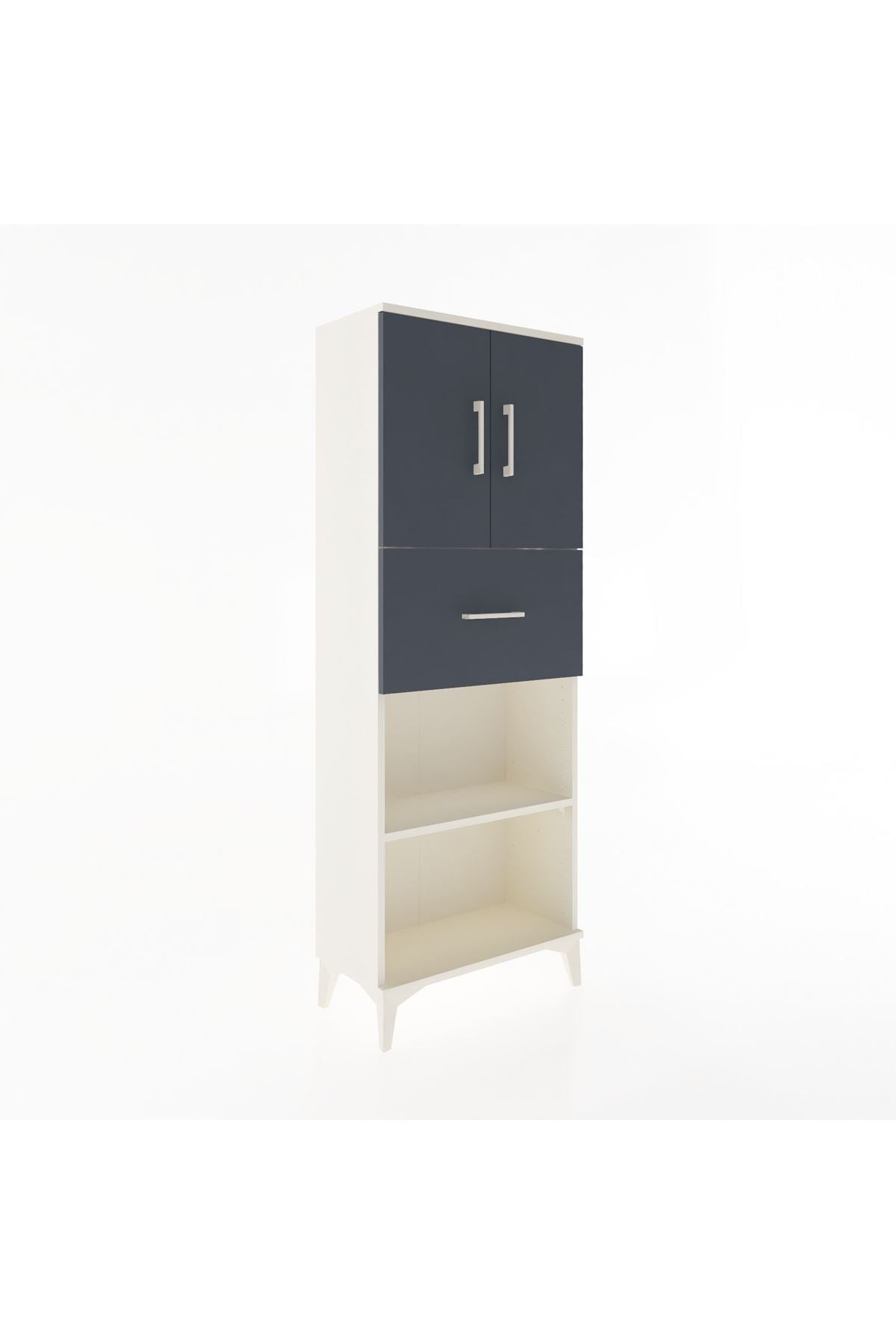 Arges Dolap 3 Raflı Tek Çekmeceli 2 Kapaklı 60x30x163 - S20M043V2A