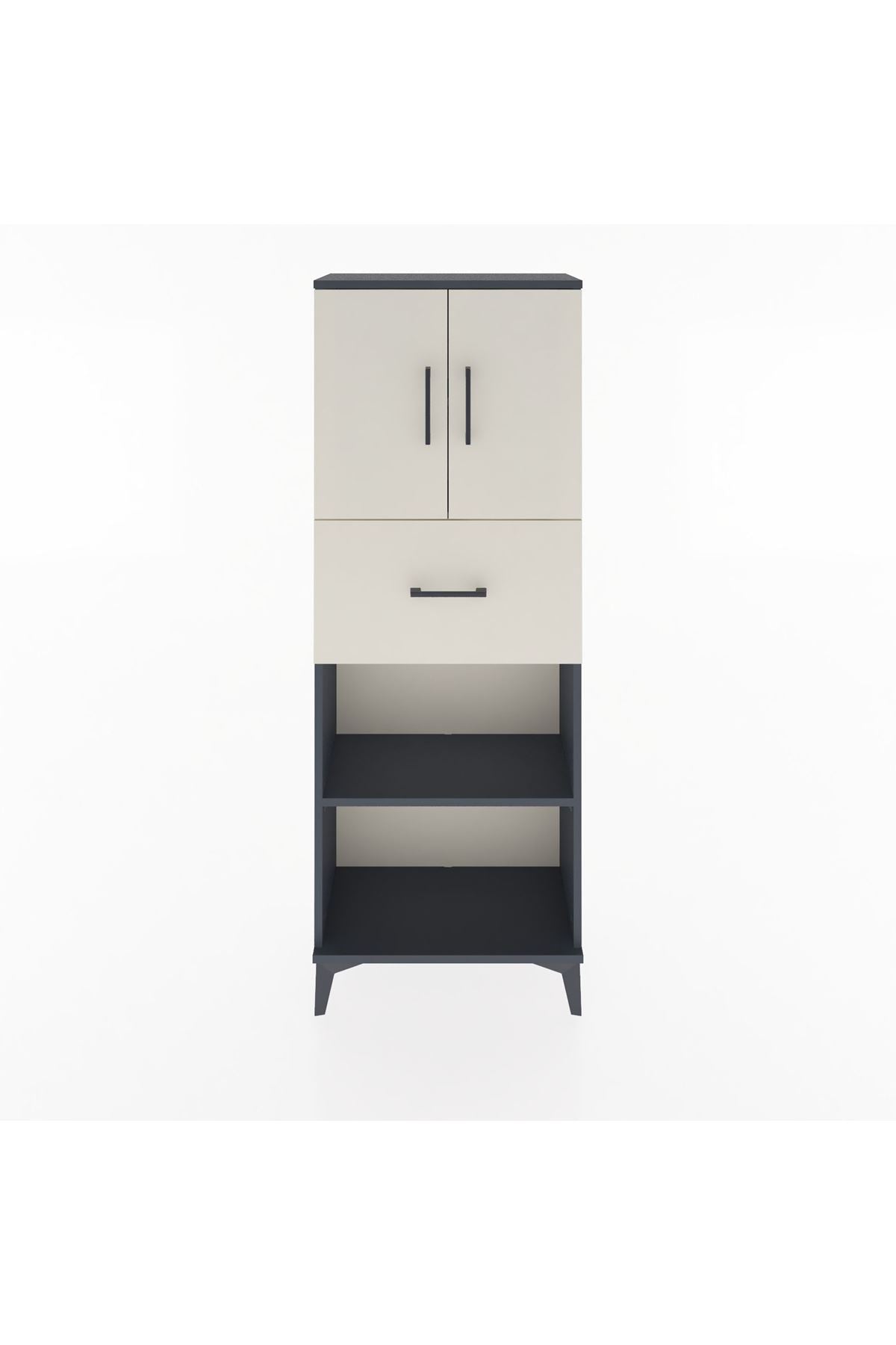 Arges Dolap 3 Raflı Tek Çekmeceli 2 Kapaklı 60x30x163 - S20M043V4A