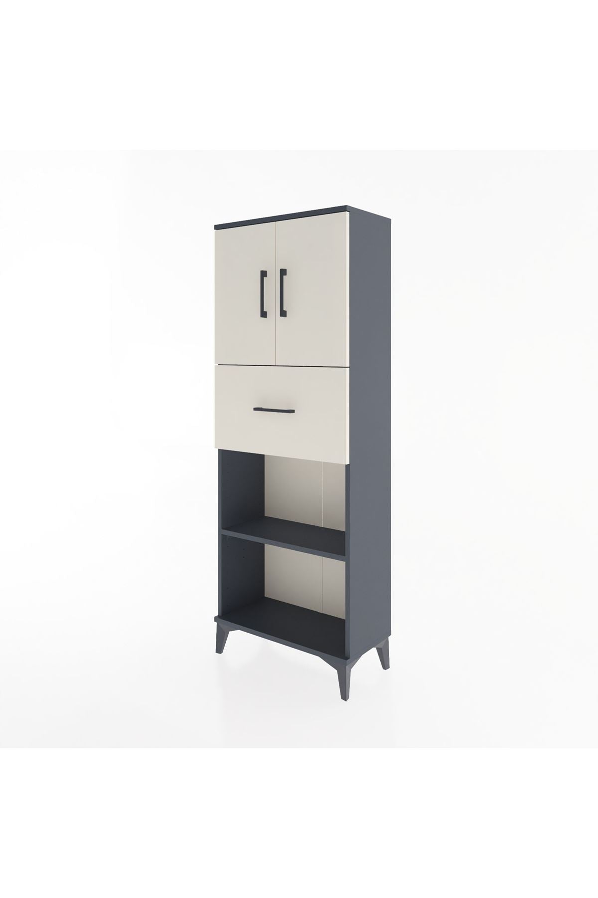 Arges Dolap 3 Raflı Tek Çekmeceli 2 Kapaklı 60x30x163 - S20M043V4A