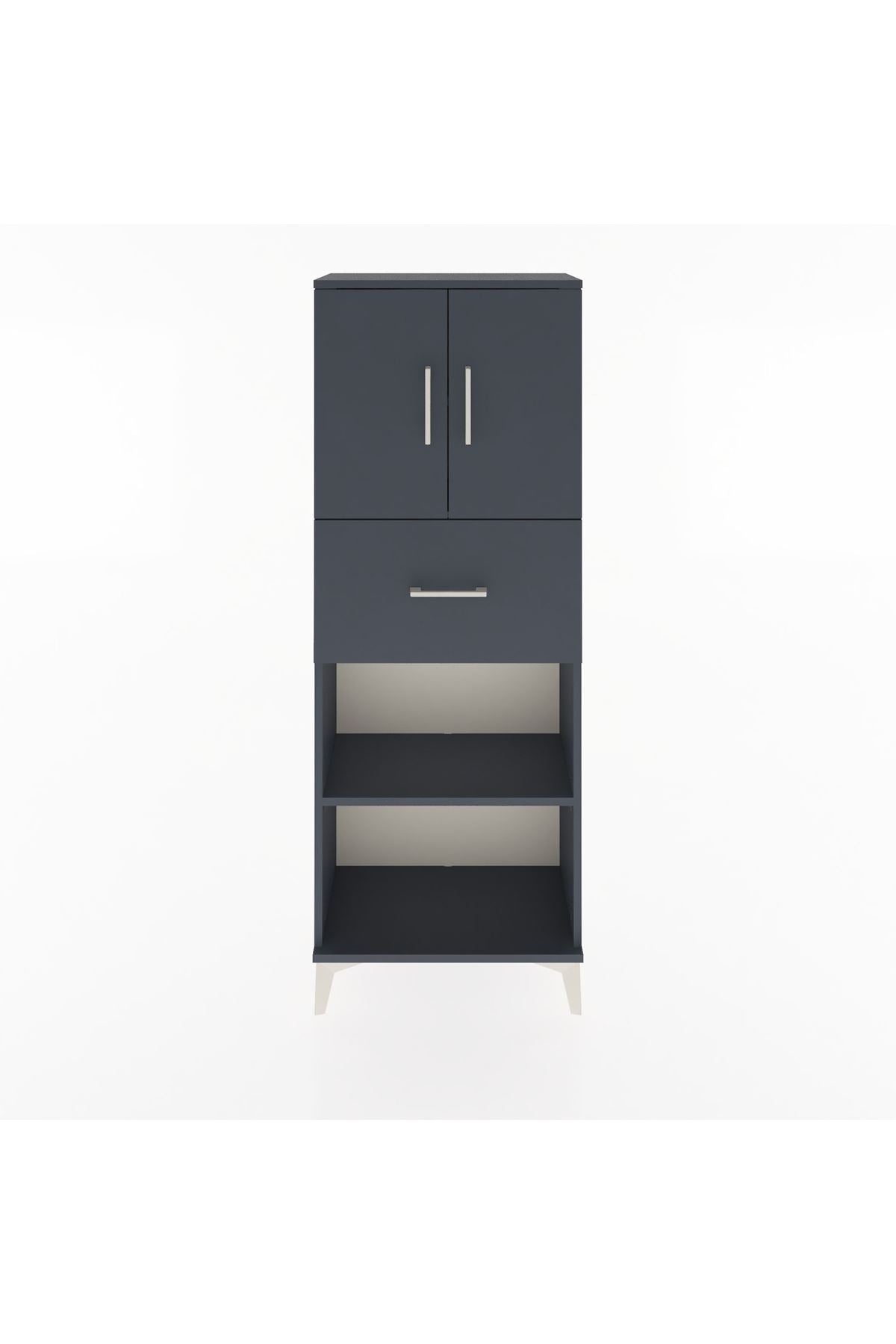 Arges Dolap 3 Raflı Tek Çekmeceli 2 Kapaklı 60x30x163 - S20M043V5A