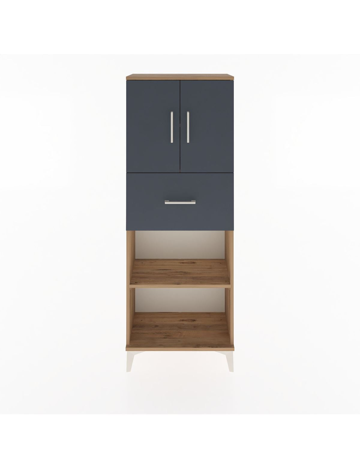 Arges Dolap 3 Raflı Tek Çekmeceli 2 Kapaklı 60x30x163 - S20M043V8A