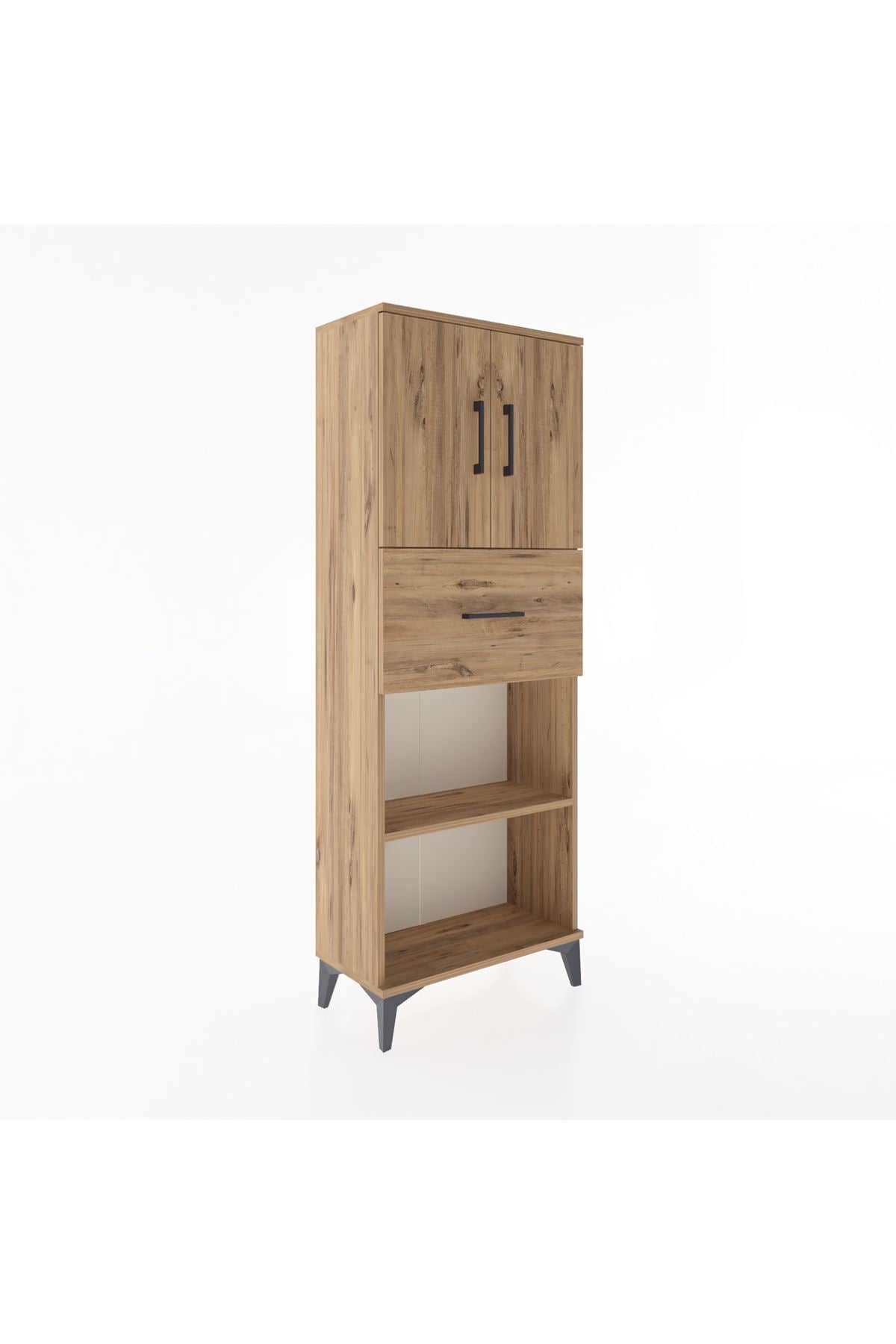 Arges Dolap 3 Raflı Tek Çekmeceli 2 Kapaklı 60x30x163 - S20M043V9A