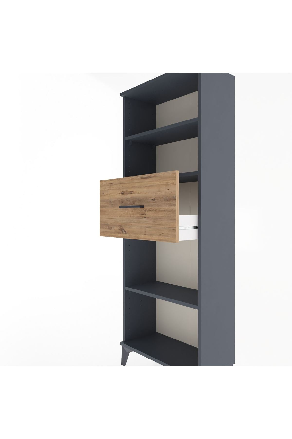 Arges Dolap 3 Raflı Tek Çekmeceli 60x30x163 - S20M044V6A