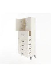 Arges Dolap 2 Raflı 5 Çekmeceli 2 Kapaklı 60x30x163 - S20M045V1A