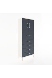Arges Dolap 2 Raflı 5 Çekmeceli 2 Kapaklı 60x30x163 - S20M045V2A