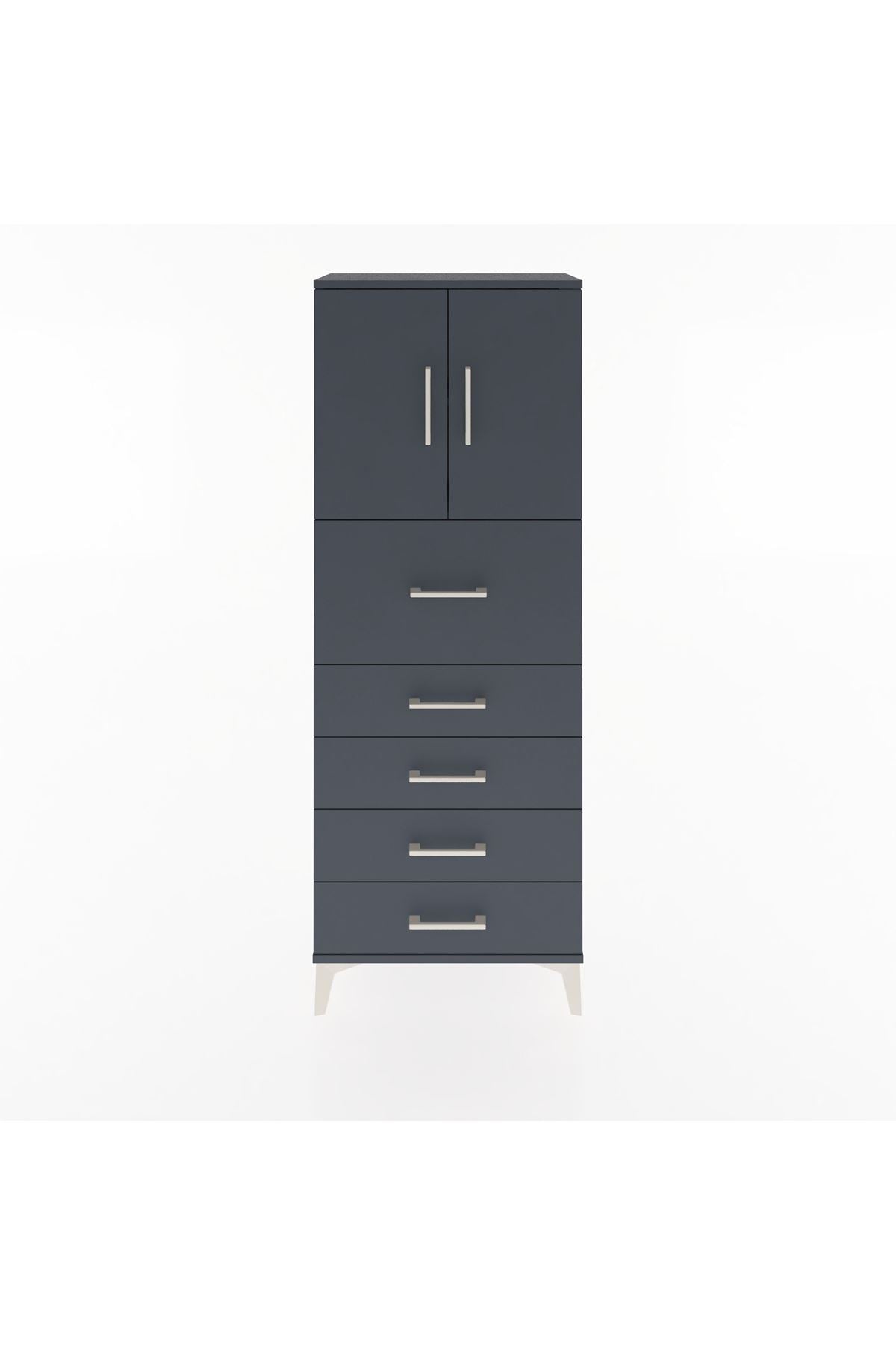 Arges Dolap 2 Raflı 5 Çekmeceli 2 Kapaklı 60x30x163 - S20M045V5A