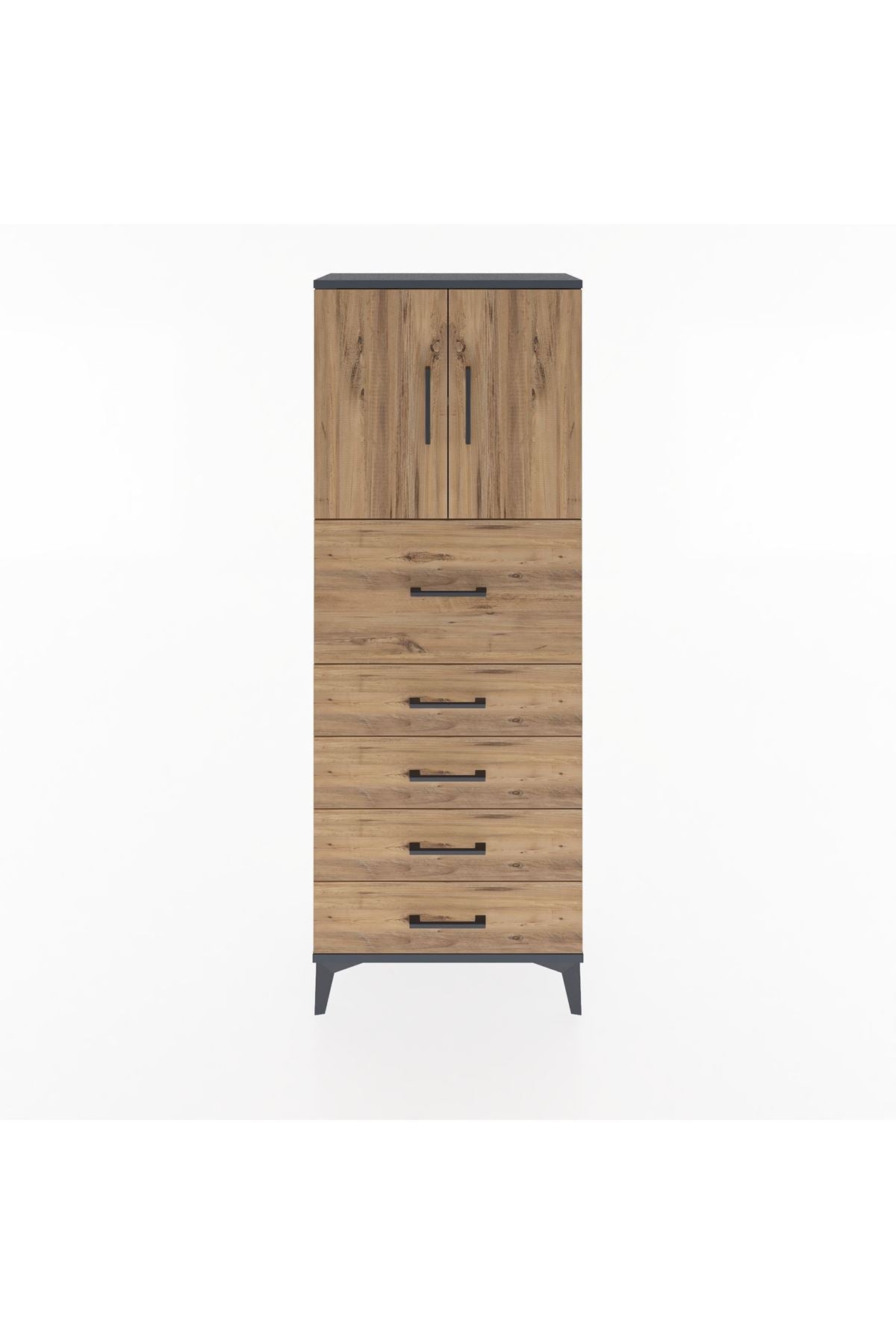 Arges Dolap 2 Raflı 5 Çekmeceli 2 Kapaklı 60x30x163 - S20M045V6A