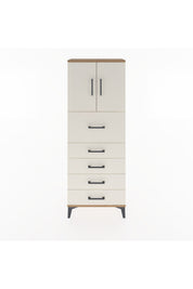 Arges Dolap 2 Raflı 5 Çekmeceli 2 Kapaklı 60x30x163 - S20M045V7A
