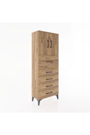 Arges Dolap 2 Raflı 5 Çekmeceli 2 Kapaklı 60x30x163 - S20M045V9A