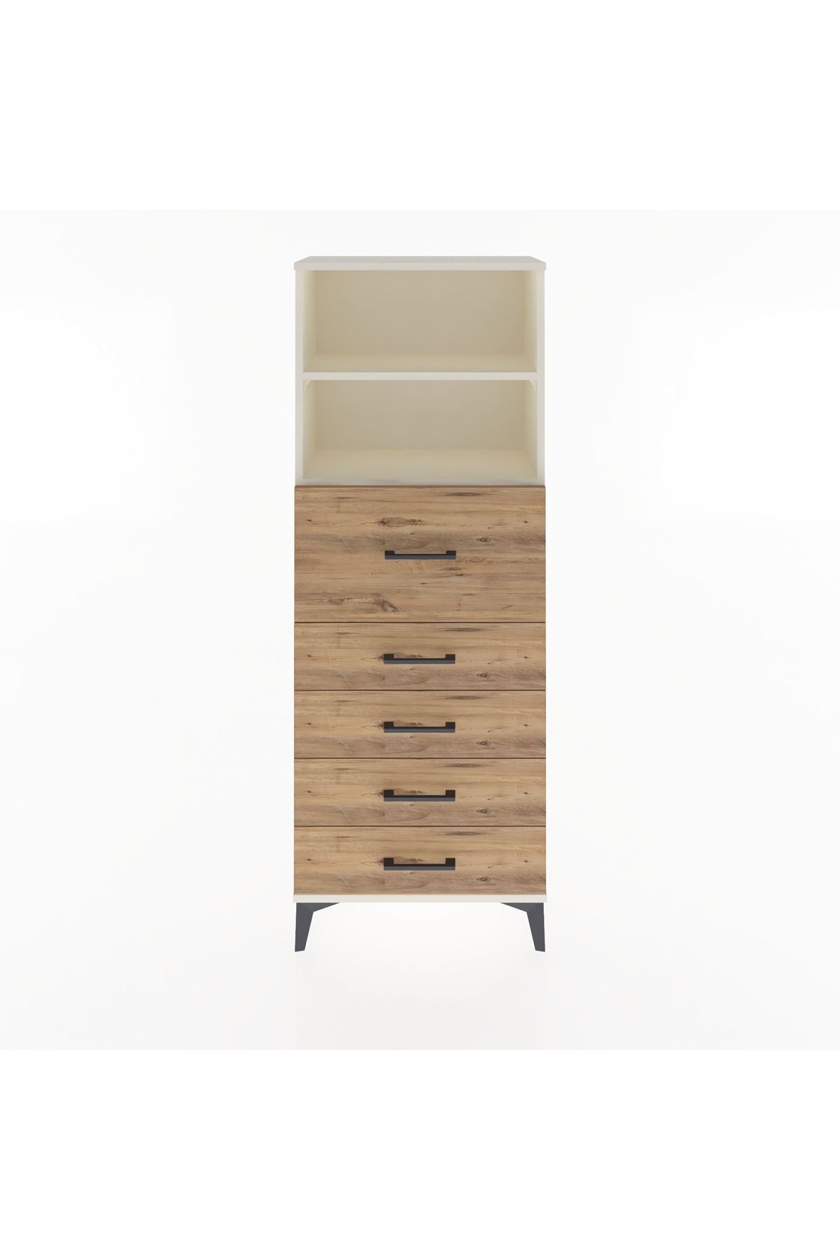Arges Dolap 2 Raflı 5 Çekmeceli 60x30x163 - S20M046V3A