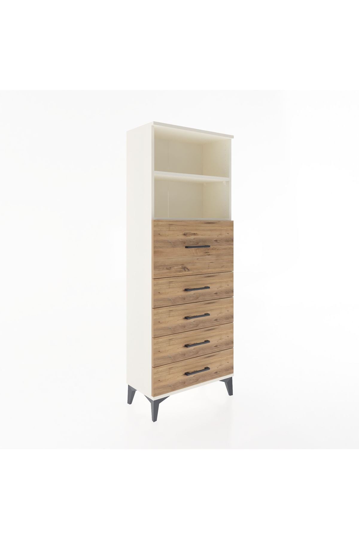 Arges Dolap 2 Raflı 5 Çekmeceli 60x30x163 - S20M046V3A