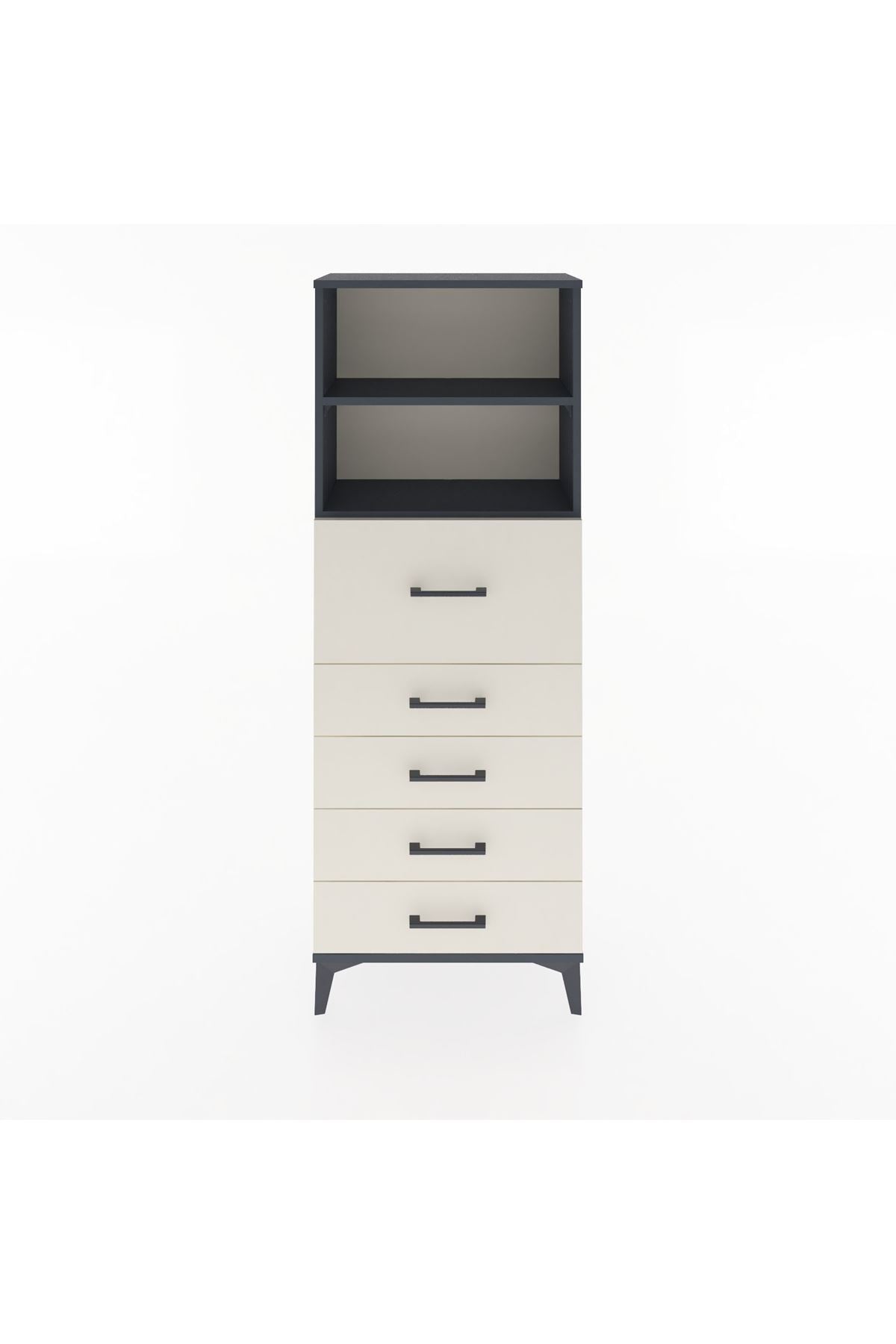 Arges Dolap 2 Raflı 5 Çekmeceli 60x30x163 - S20M046V4A